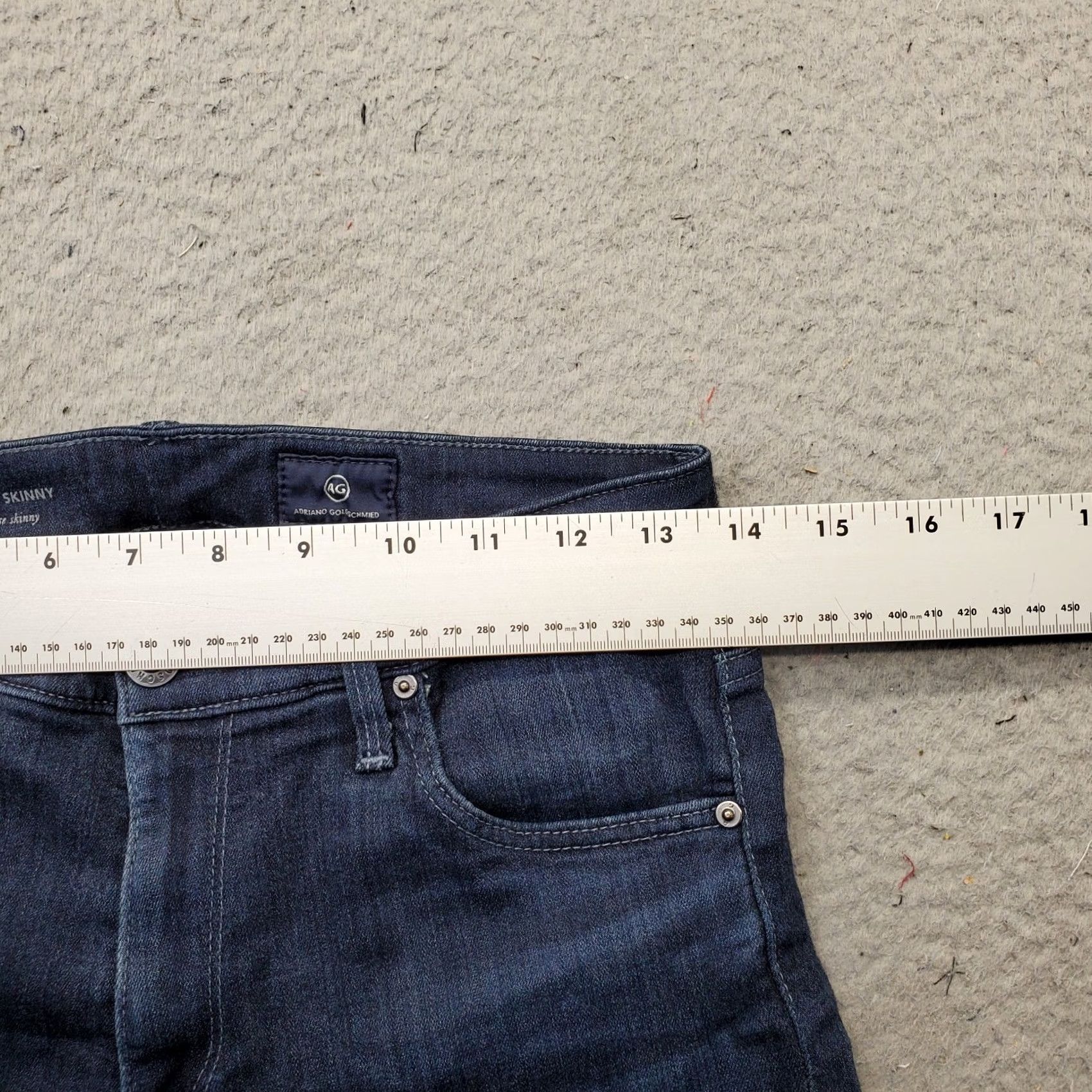 Denime AG Adriano Goldschmied Jeans Womens 27R Blue Denim Farrah Skinny High-Rise Jeans Size 27" / US 4 / IT 40 - 6 Thumbnail
