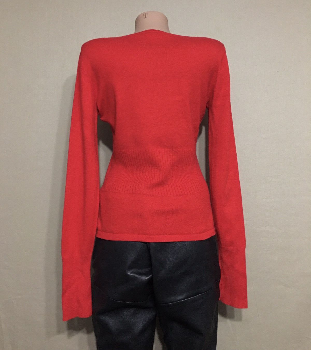 Thierry Mugler Thierry Mugler Couture Red Jumper Sweater Size S Size S / US 4 / IT 40 - 3 Thumbnail