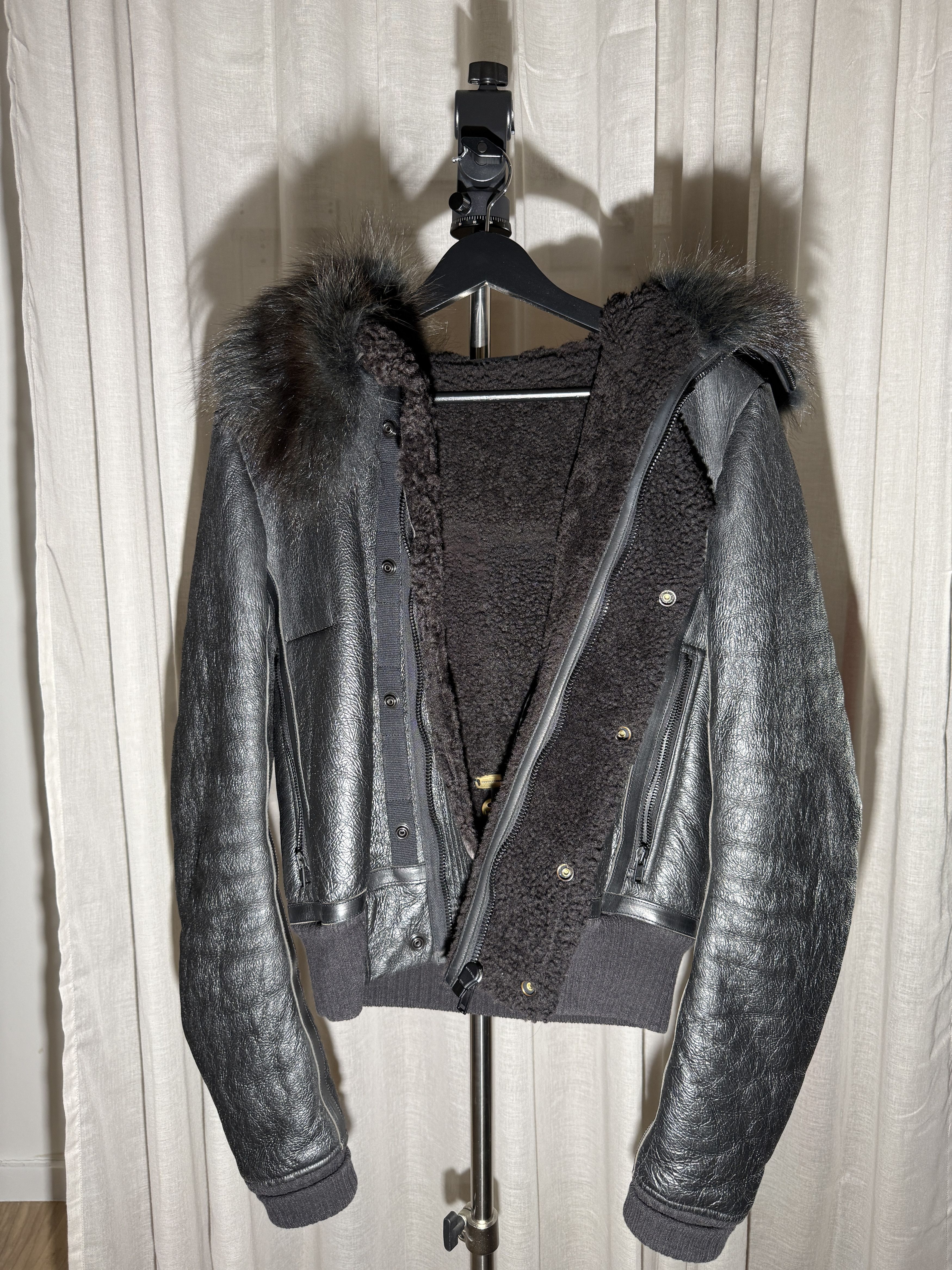 Rick Owens HUN RICK OWENS Shearling Leather Jacket Size US M / EU 48-50 / 2 - 2 Thumbnail
