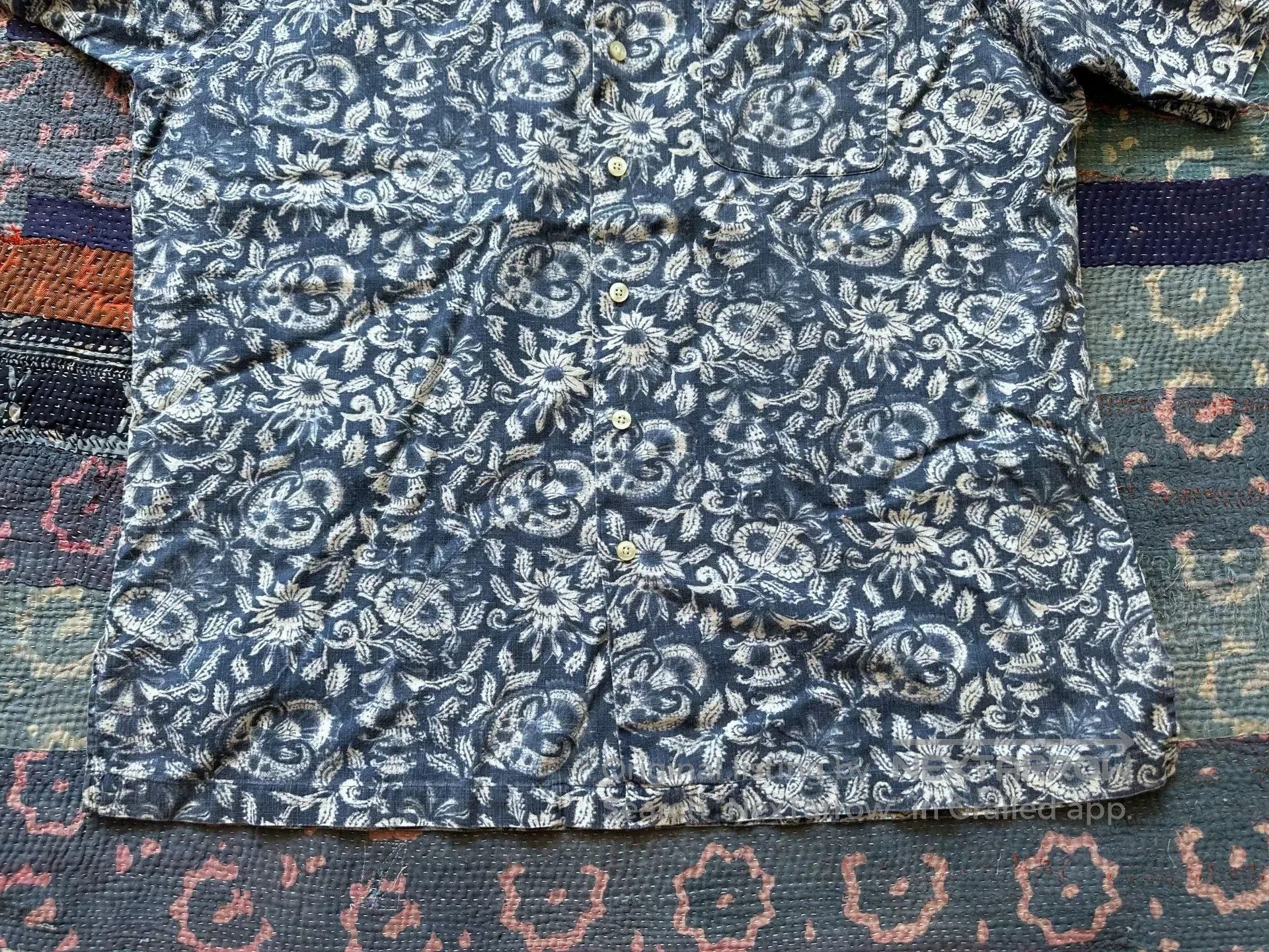RRL Ralph Lauren Polo Ralph Lauren RRL Indigo Floral Shirt. Size US L / EU 52-54 / 3 - 4 Thumbnail