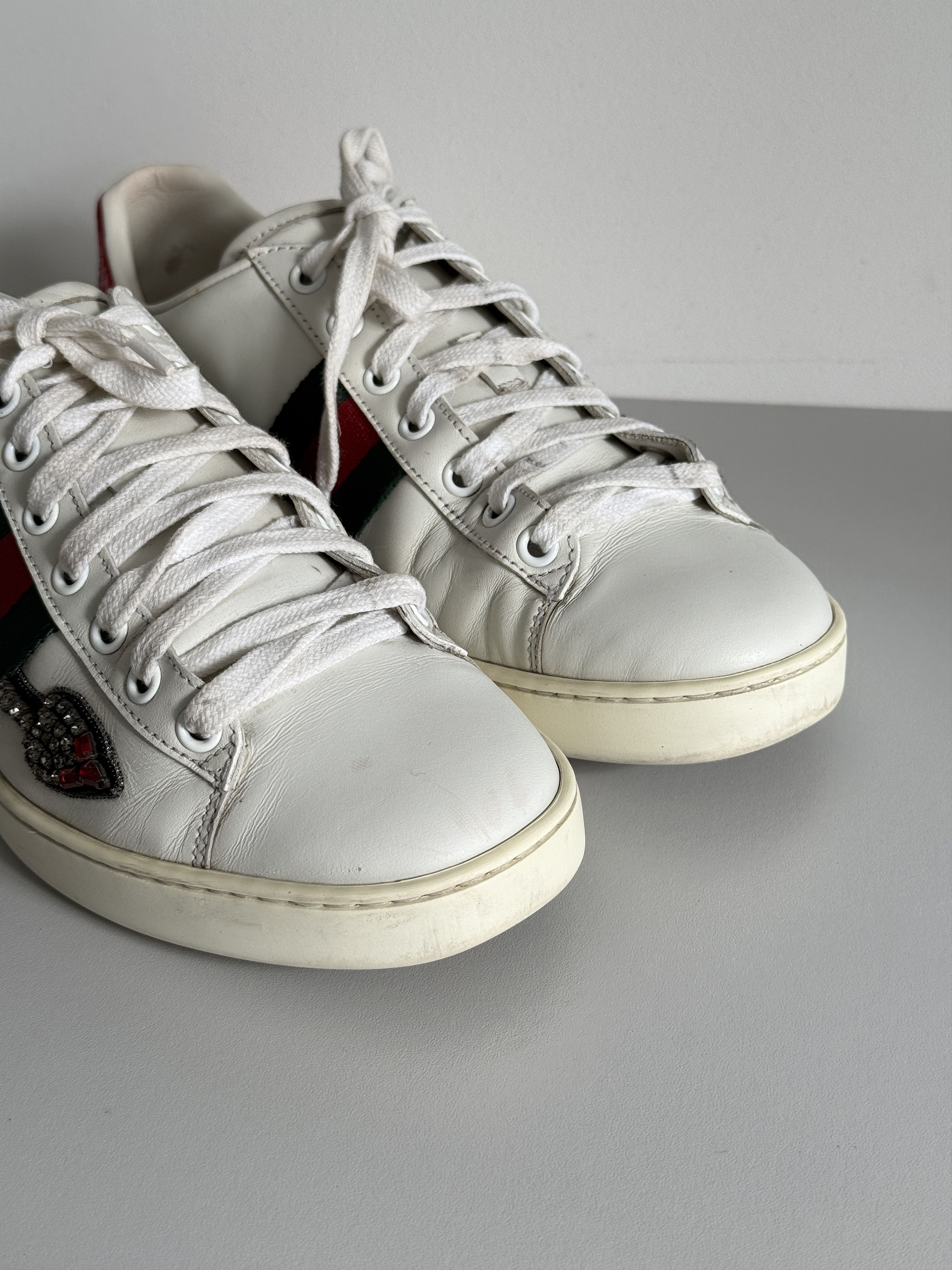 Gucci GUCCI Ace Arrow White Leather Sneakers Size US 8 / IT 38 - 7 Thumbnail