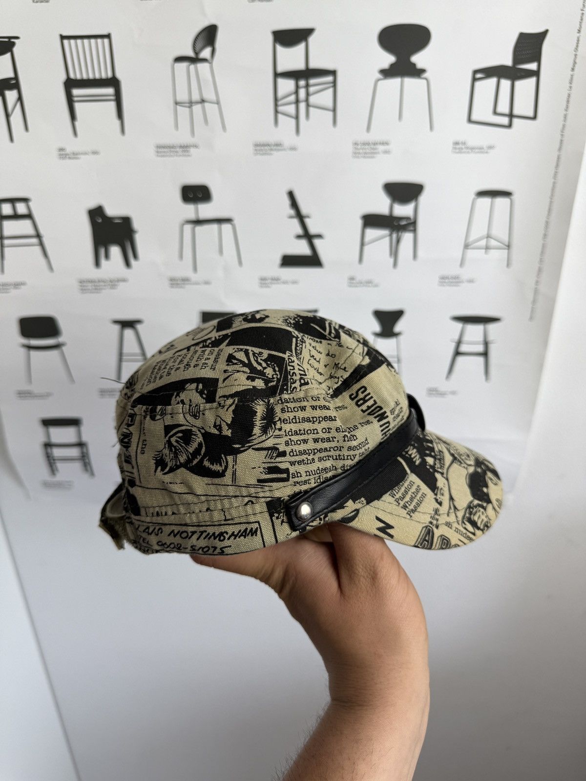 Japanese Brand Vintage y2k all over print japanese grunge opium cap hat rare Size ONE SIZE - 3 Thumbnail