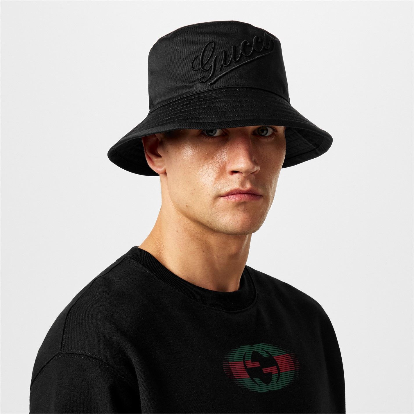 Gucci GUCCI Embroidered Script Bucket Hat - 57 M Size ONE SIZE - 2 Thumbnail