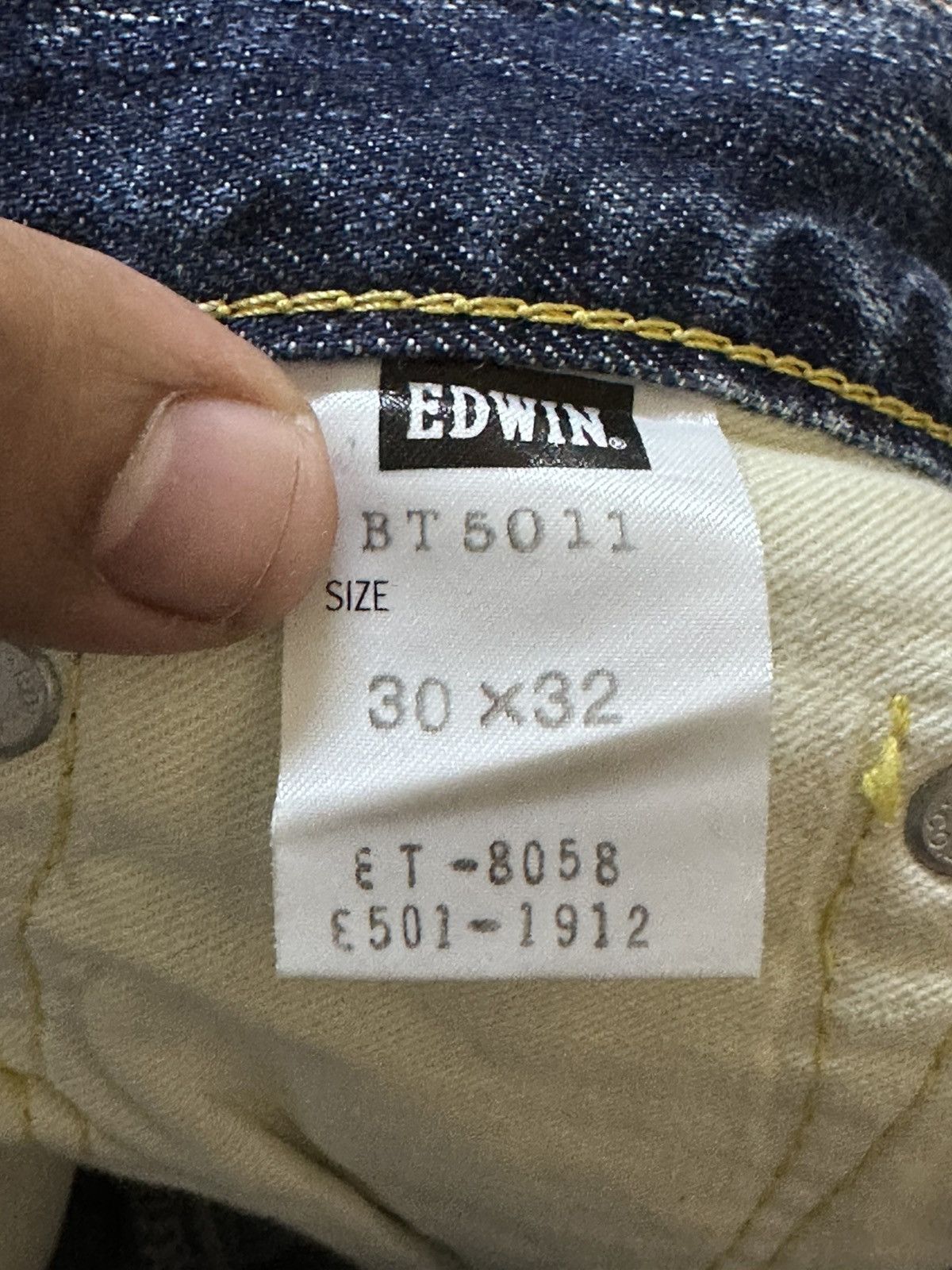 Edwin Vintage Edwin 503 Bluetrip Flare Faded Grunge Denim Size US 31 - 8 Thumbnail