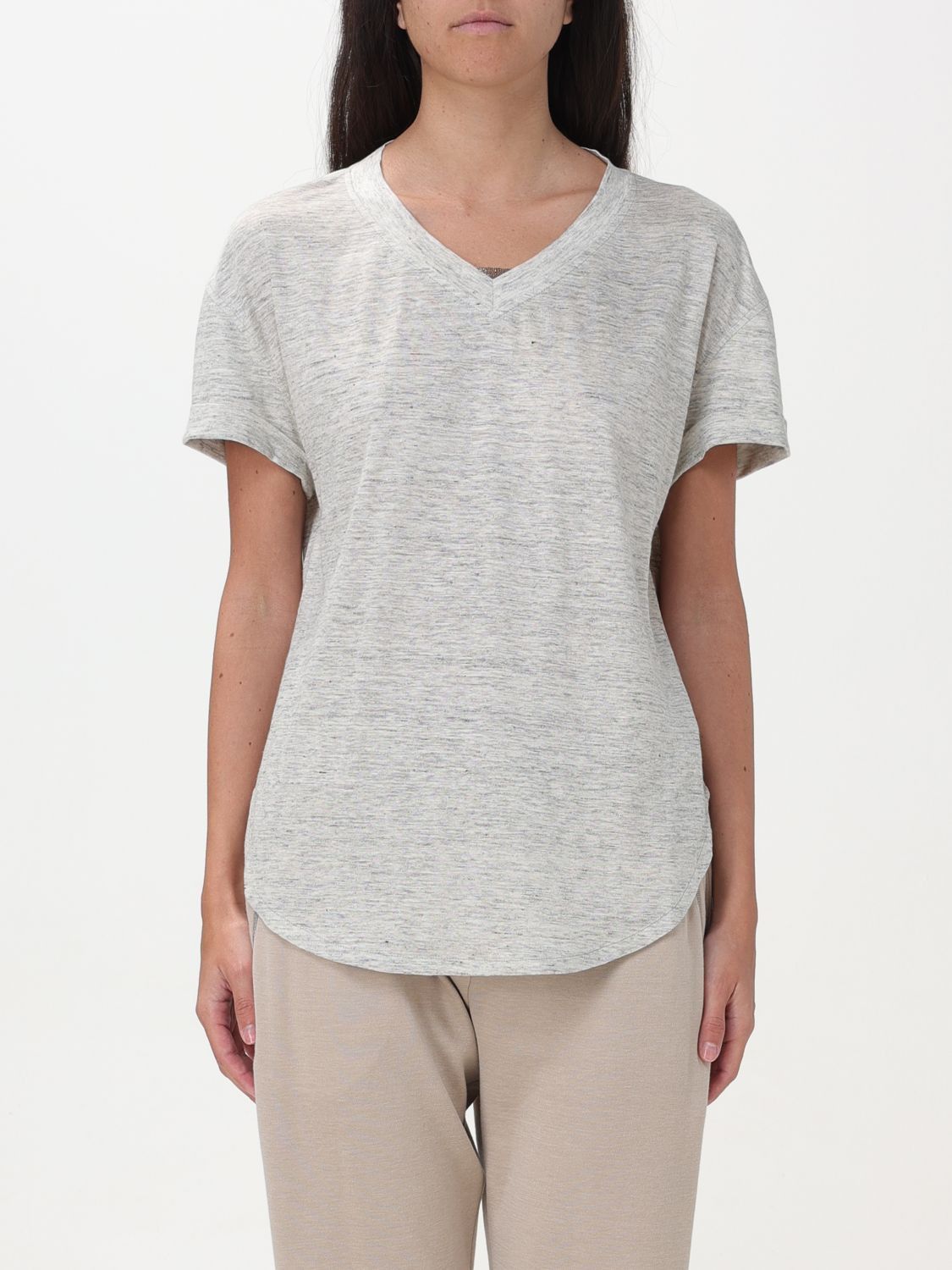image of Brunello Cucinelli T-Shirt Woman Grey, Women's (Size XS)