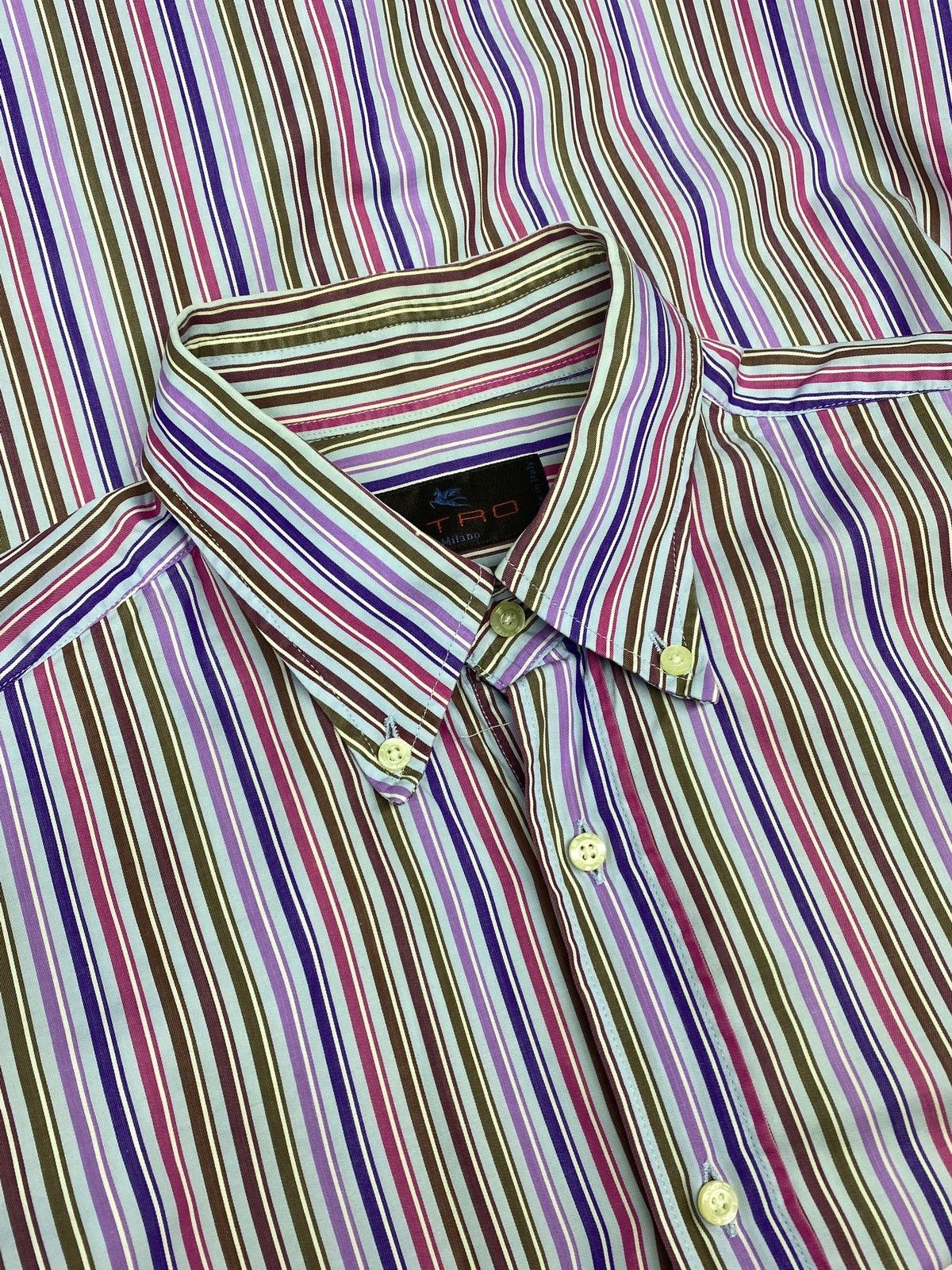 Etro 🔥 Y2K ETRO MILANO STRIPED SHIRT BOLD COLORS DANDY STYLE Size US M / EU 48-50 / 2 - 3 Thumbnail