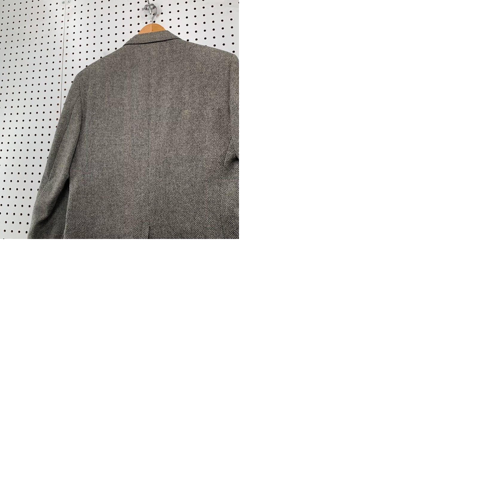 Vintage VINTAGE Jaymar Sansabelt Mens Blazer Sport Coat 40 Grey Herringbone Wool Jacket Size 40R - 11 Thumbnail