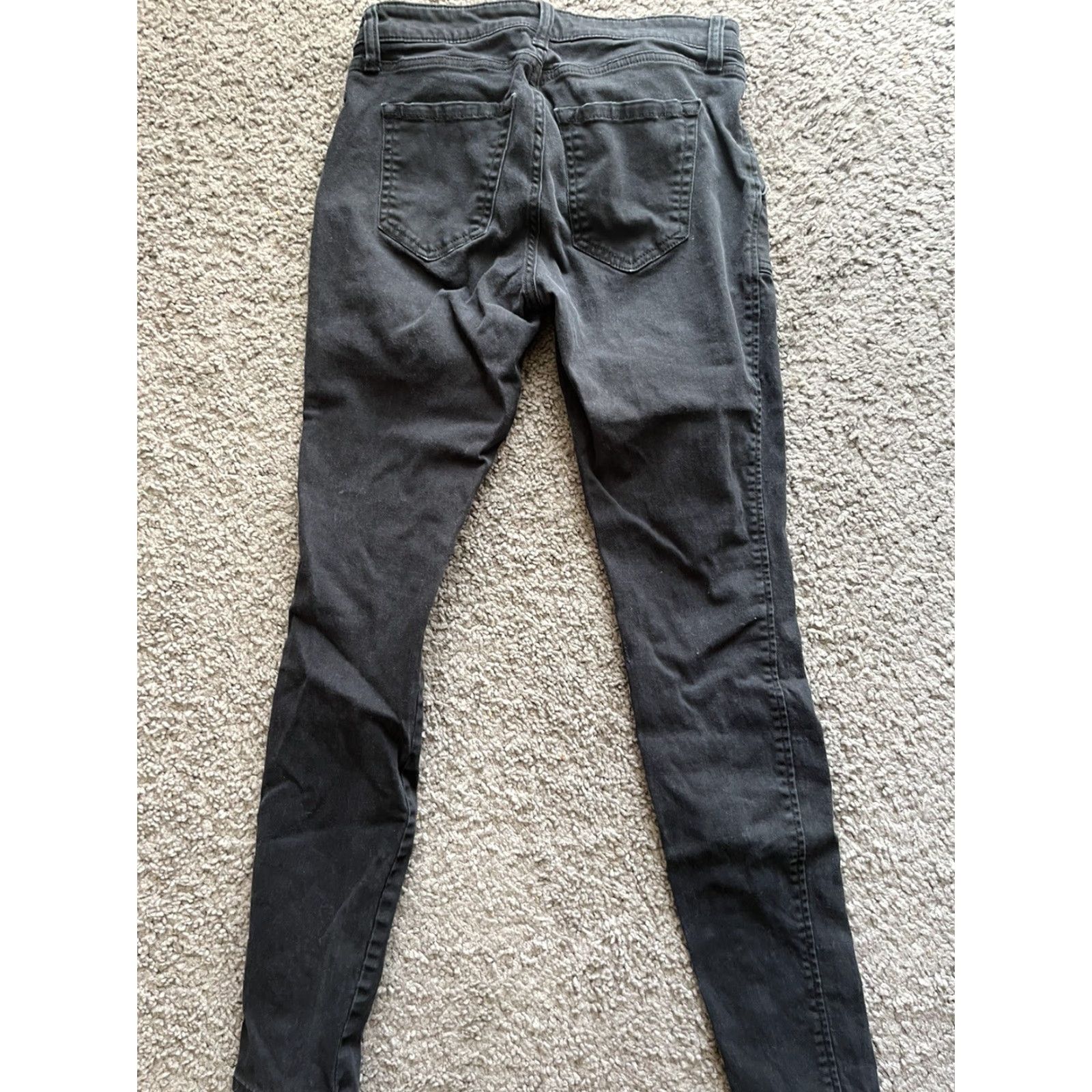 Gap Gap Skinny Pants Womens 0 Black Cotton Blend Stretch Pockets Slim Regular Jeans Legging Style Stars Canvas Pattern Solid Vintage No Size 25" / US 0 / IT 36 - 4 Thumbnail