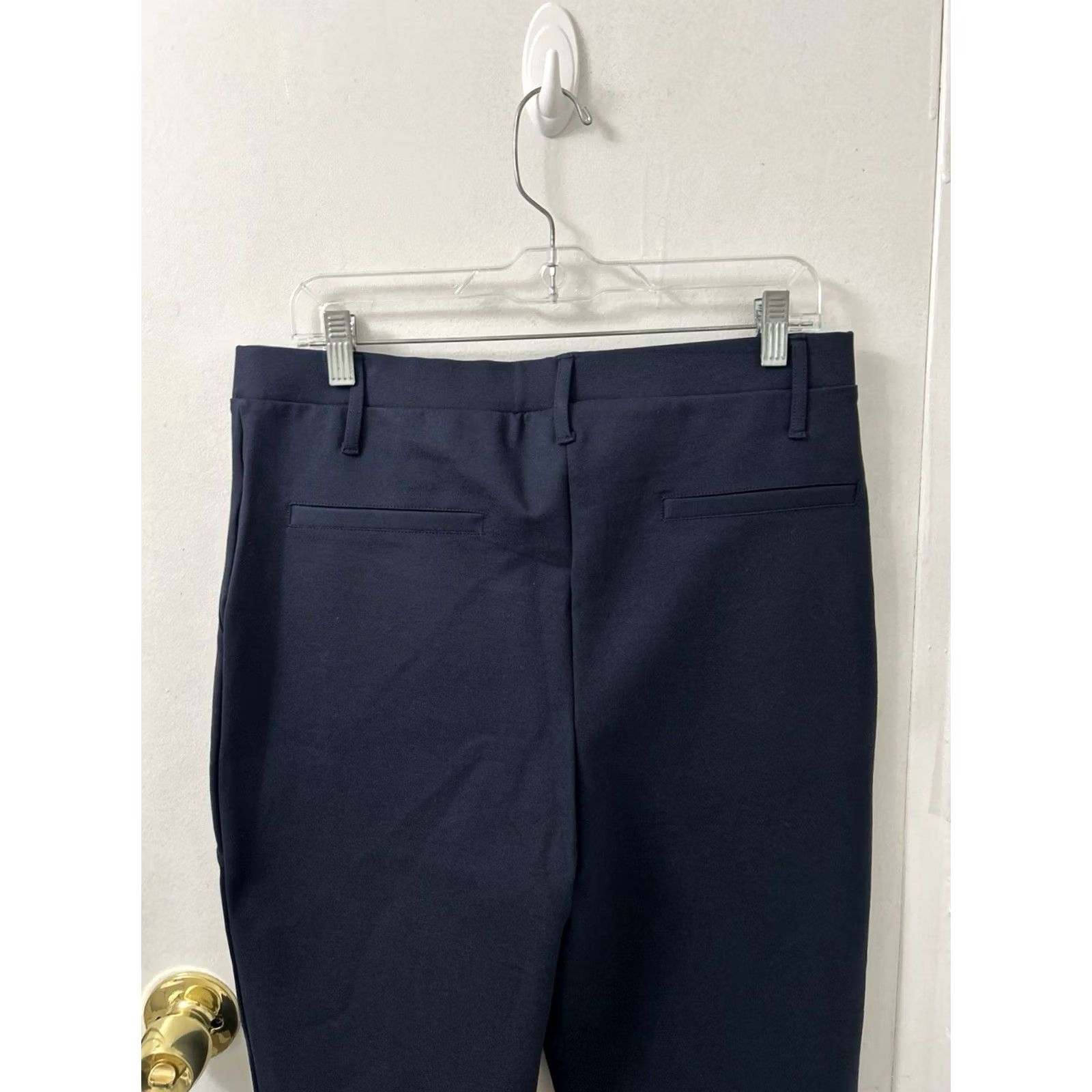Quince Quince Pants Womens Large 32x26 Navy Ultra-Stretch Ponte Straight Leg NWT Size 36" / US 14 / IT 50 - 7 Thumbnail