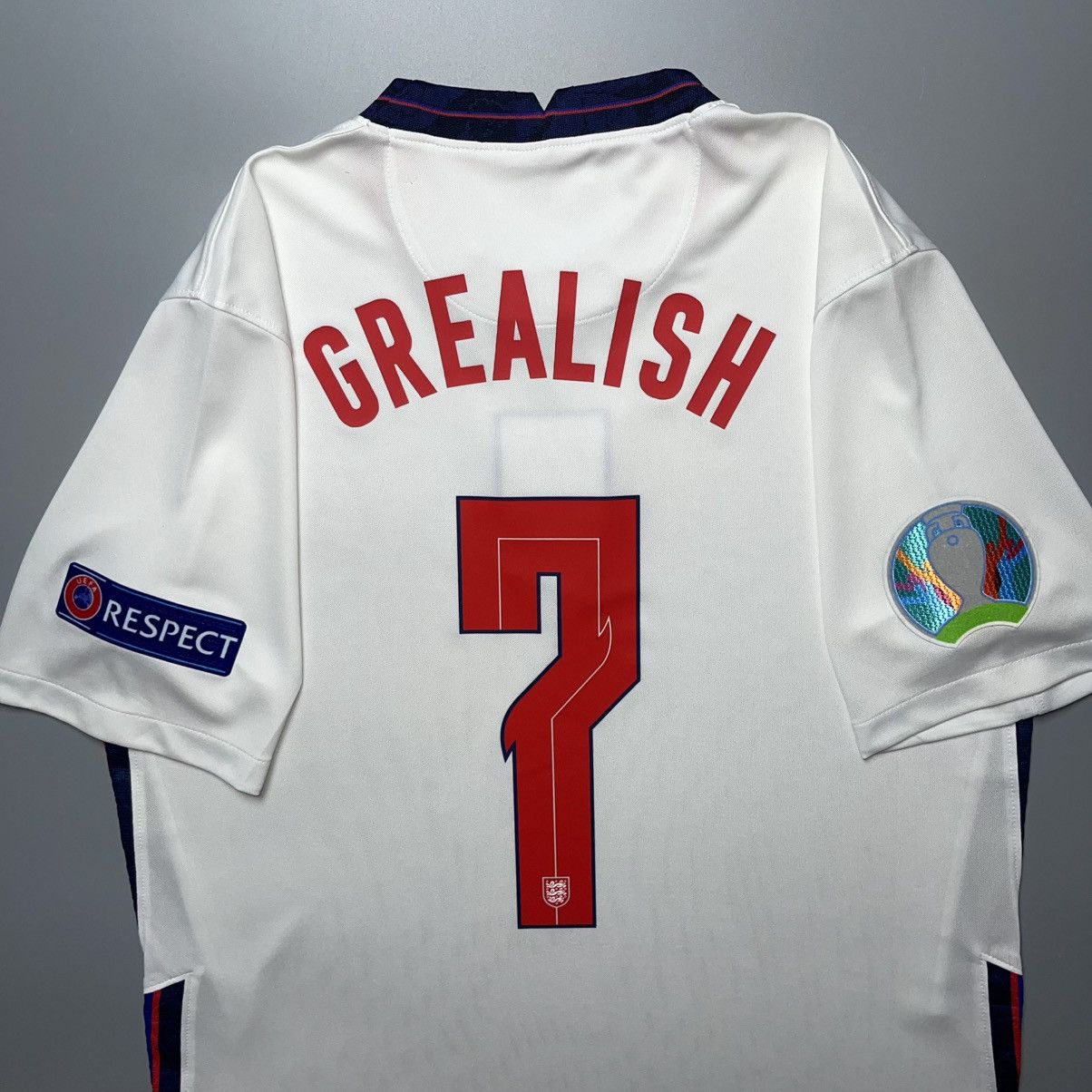 Nike ENGLAND NIKE 2020 EURO FOOTBALL HOME JERSEY #7 GREALISH Size US M / EU 48-50 / 2 - 9 Thumbnail