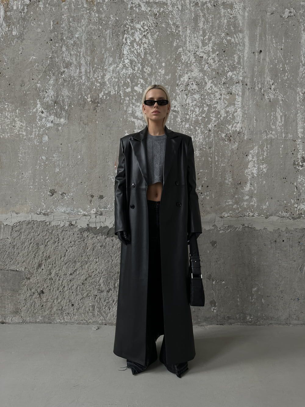 Other Vegan Leather Long Coat Size S / US 4 / IT 40 - 2 Thumbnail