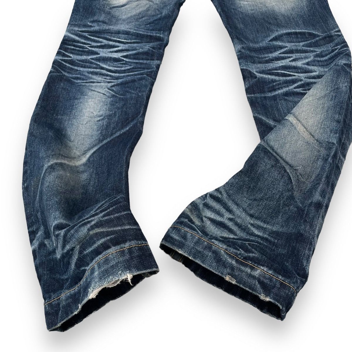 If Six Was Nine 🇯🇵 VINTAGE LOLITA BY CONCERT CLUB WASHED DENIM PANTS Size 29" - 12 Thumbnail