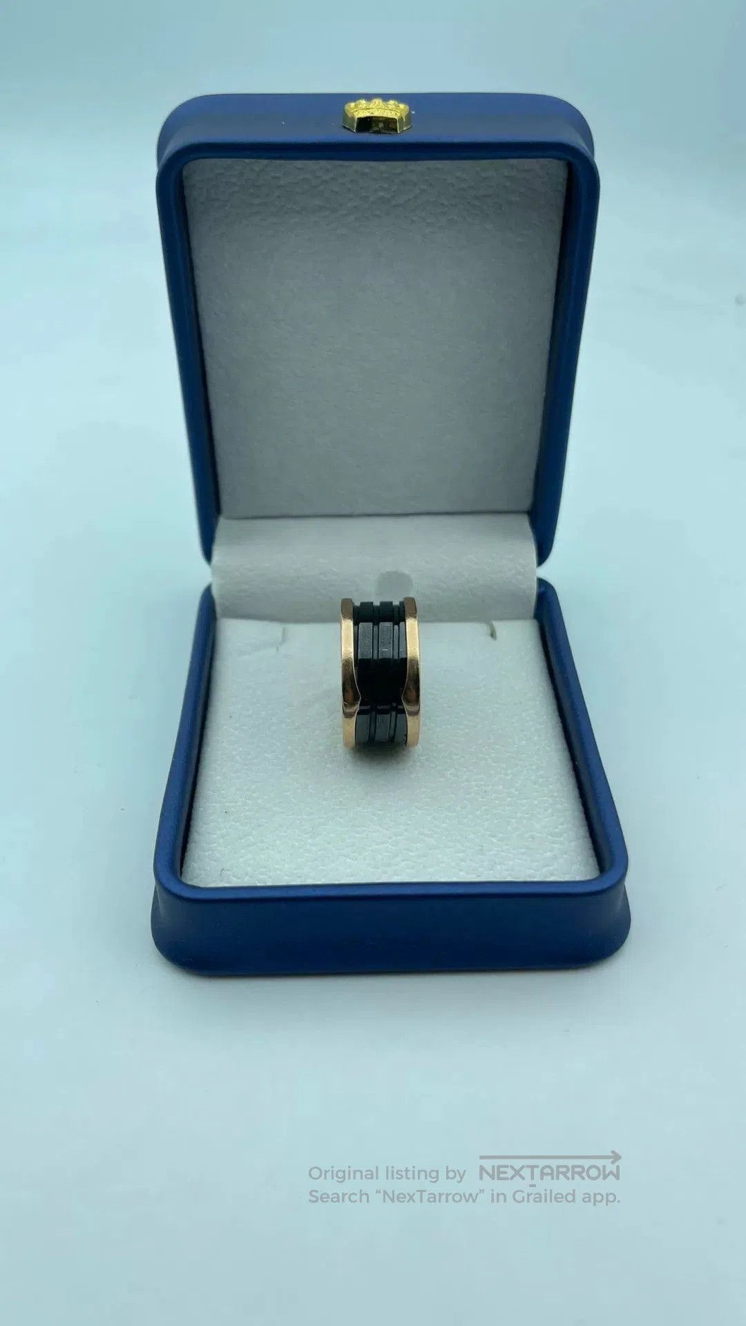 Bvlgari Bulgari Black Ceramic Rose Gold Ring. Size ONE SIZE - 1 Thumbnail