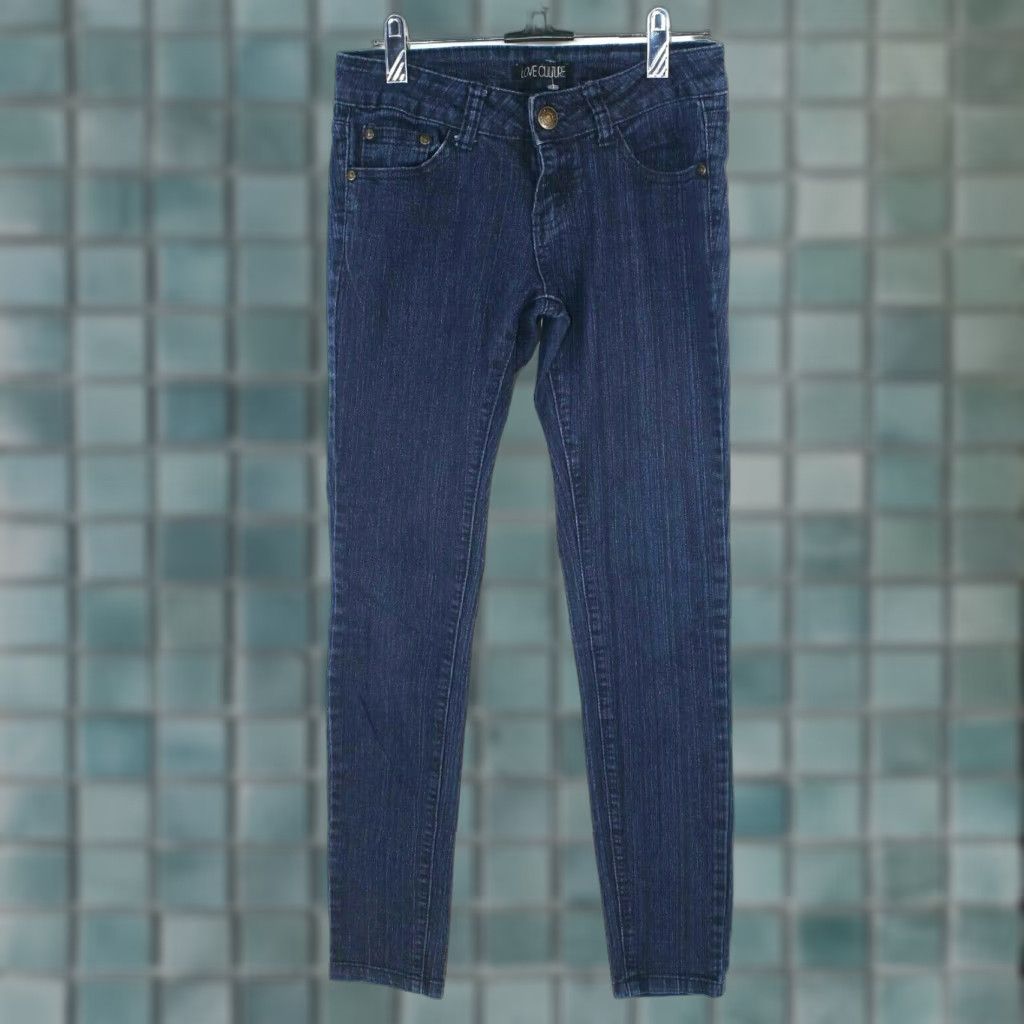 Vintage Vintage Love Couture Dark Washed Skinny Stretch Blue Jeans Women's 1 26X28 Size 26" / US 2 / IT 38 - 1 Thumbnail
