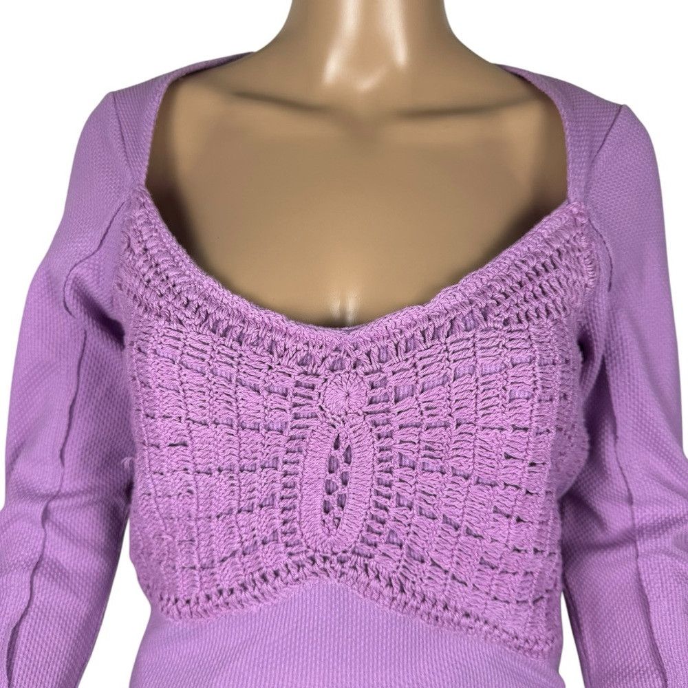 Free People NWT New $98 Free People Butterfly Dreams Purple Top Size M Size M / US 6-8 / IT 42-44 - 3 Thumbnail