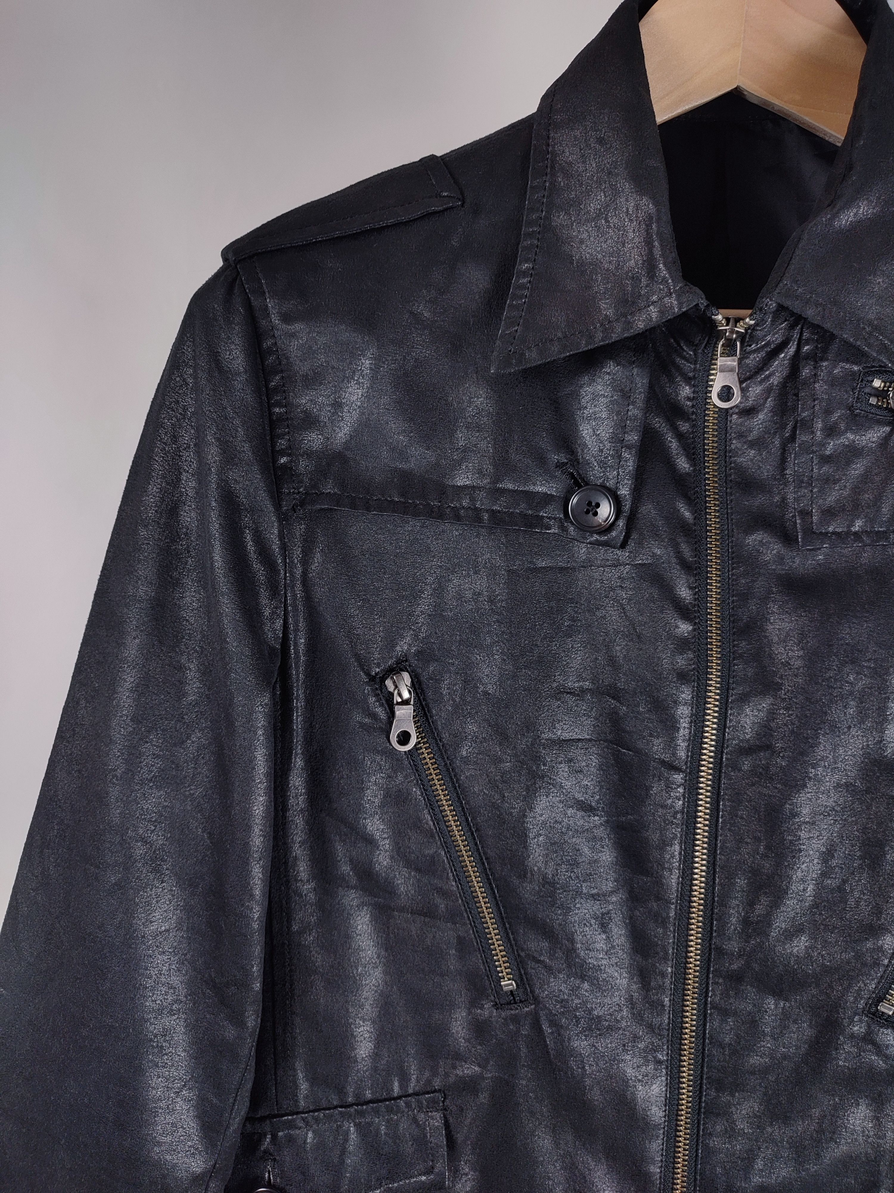 Japanese Brand Buona Giornata Japanese Polyurethane Leather Zip Moto Jacket Size L / US 10 / IT 46 - 4 Thumbnail