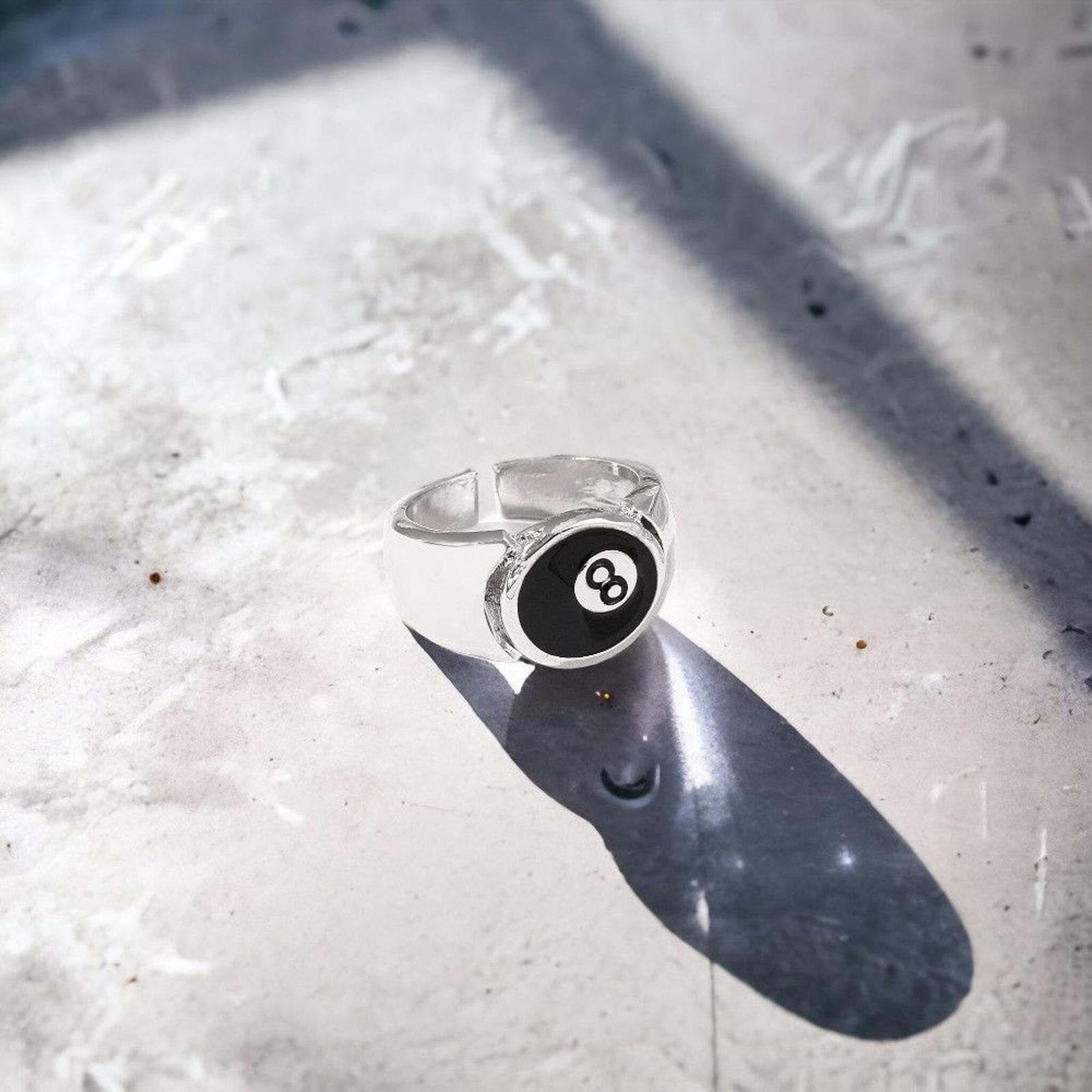 Jewelry 8 Ball Ring Size ONE SIZE - 6 Thumbnail