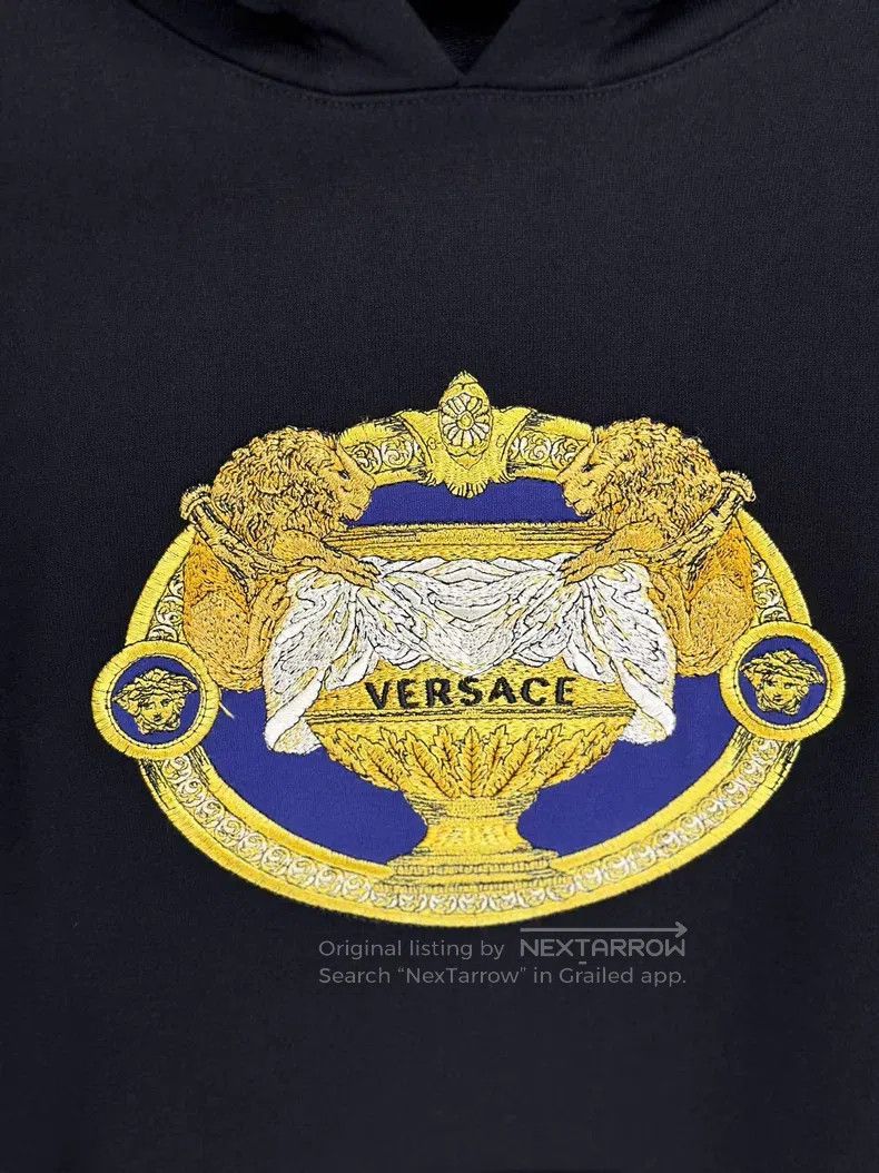 Versace Versace Black printed hooded sweatshirt Size US M / EU 48-50 / 2 - 5 Thumbnail