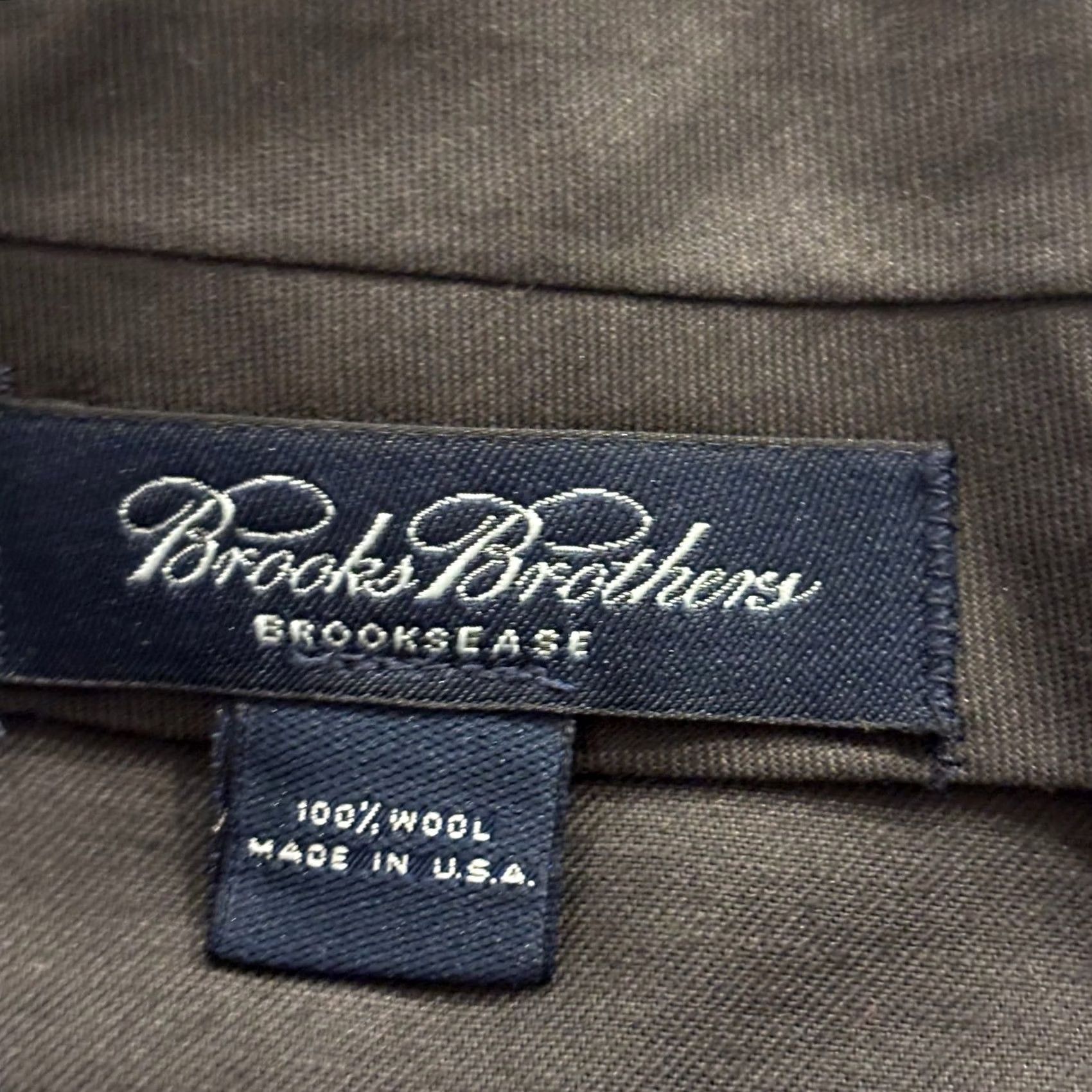 Brooks Brothers Brooks Brothers Dress Pants Wool Charcoal Gray 35x29 Cuffed Flat Front Men's Classic Dress Pants Size US 35 - 4 Thumbnail