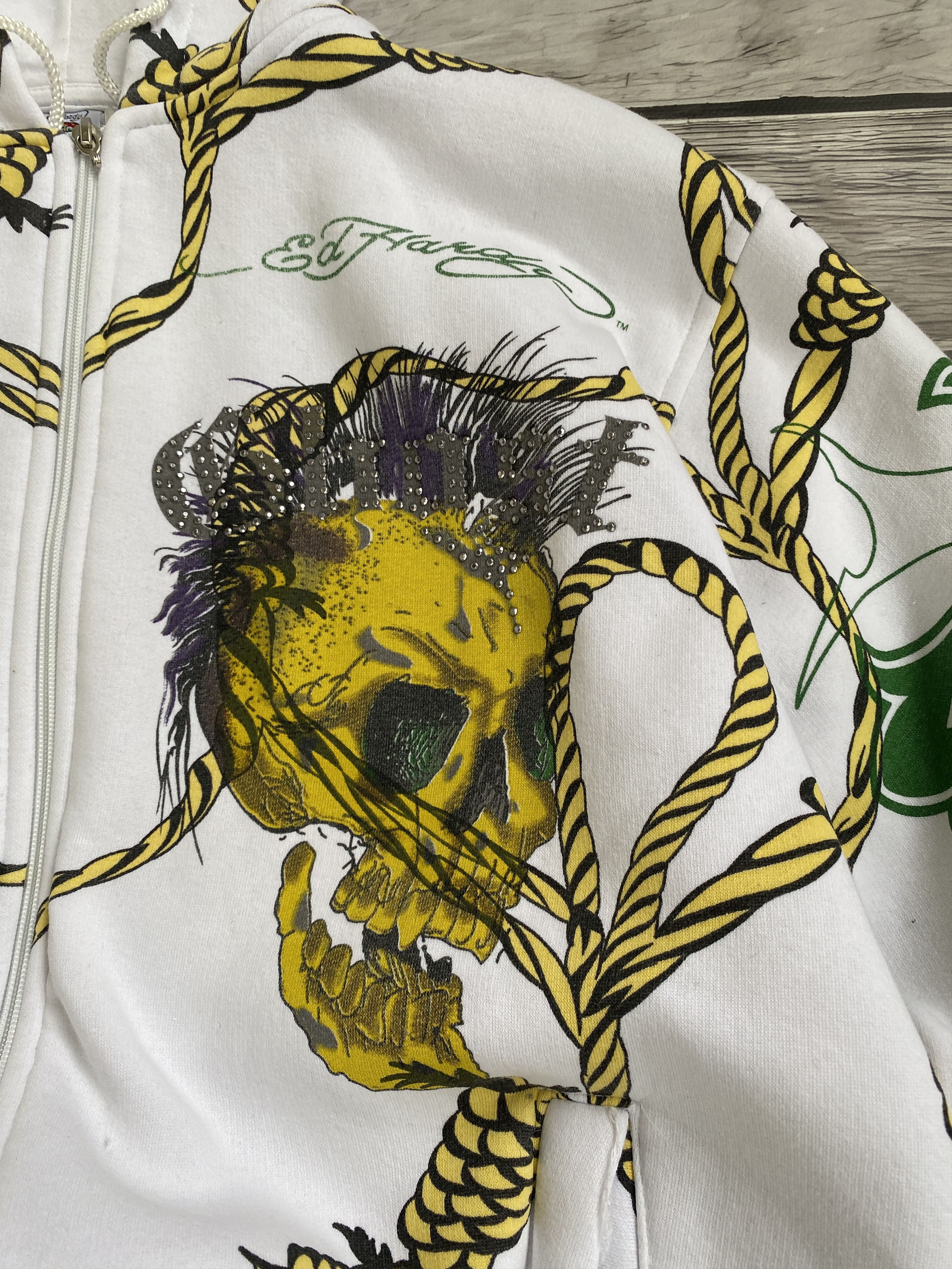 Christian Audigier × Ed Hardy VINTAGE ED HARDY AVANT GARDE 2000s ZIP UP HOODIE Size US M / EU 48-50 / 2 - 5 Thumbnail