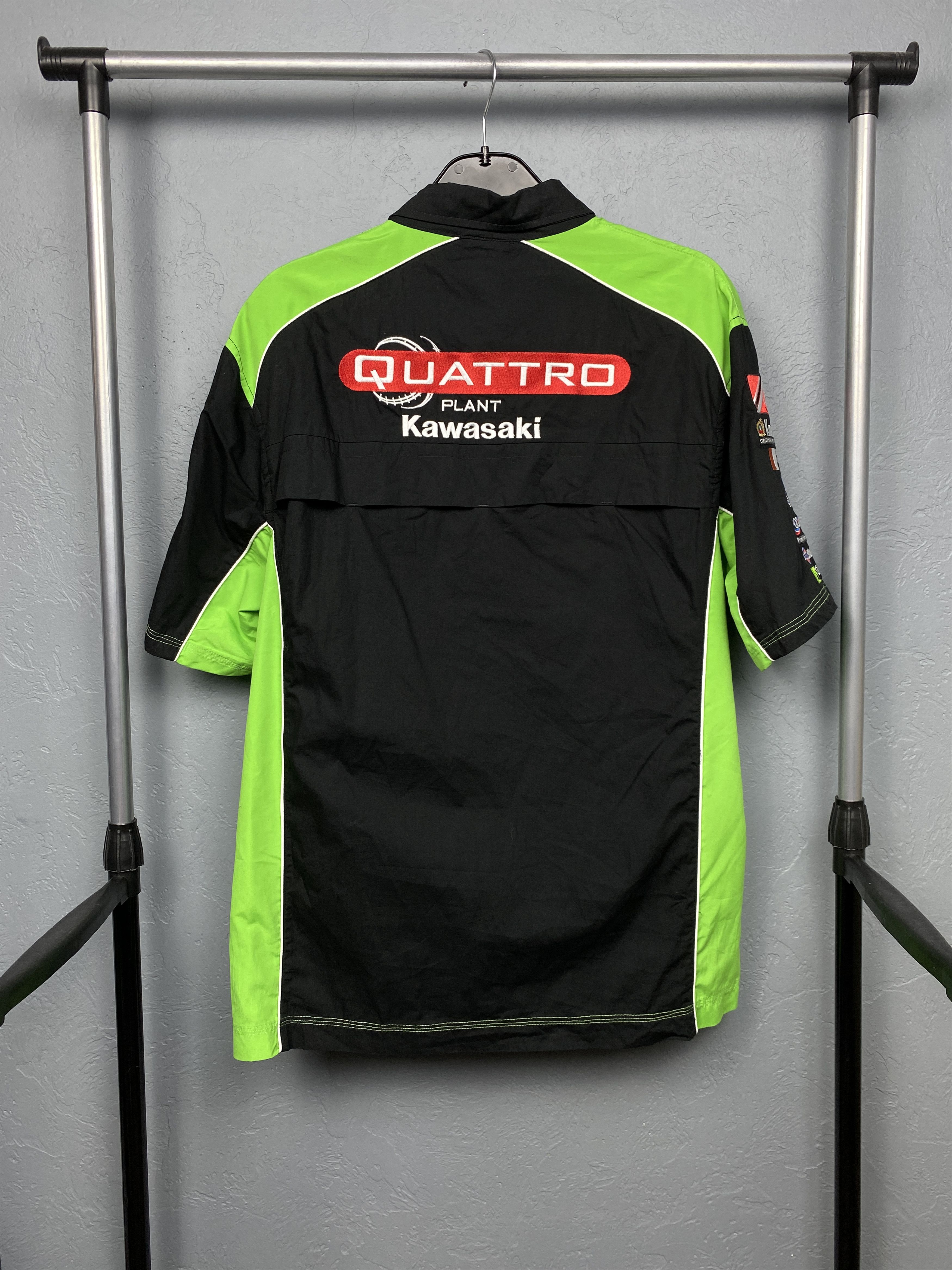 Japanese Brand Kawasaki Racing Team Vintage Mens Short Sleeve Shirt Size US M / EU 48-50 / 2 - 10 Thumbnail