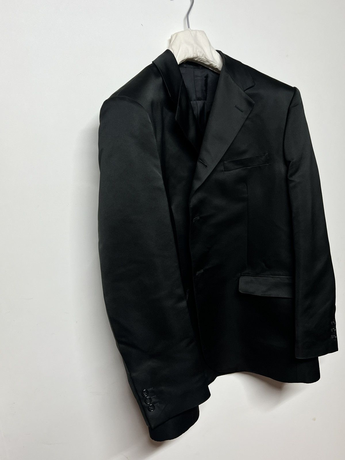 Raf Simons OVERSIZED SATIN BLAZER Size 46S - 2 Thumbnail
