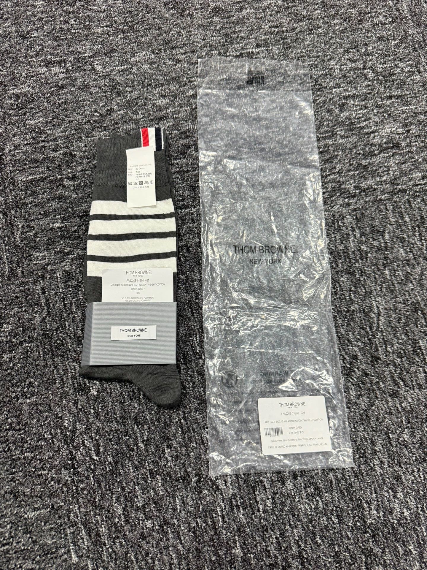 Thom Browne Thom Browne Women's 4-Bar Short Socks Deep Gray Size ONE SIZE - 1 Thumbnail
