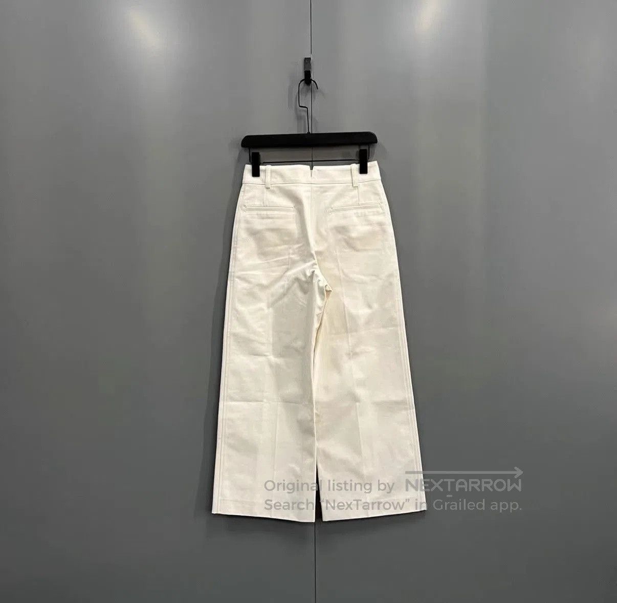 Hermes White Cropped Wide. Size US 34 / EU 50 - 2 Thumbnail