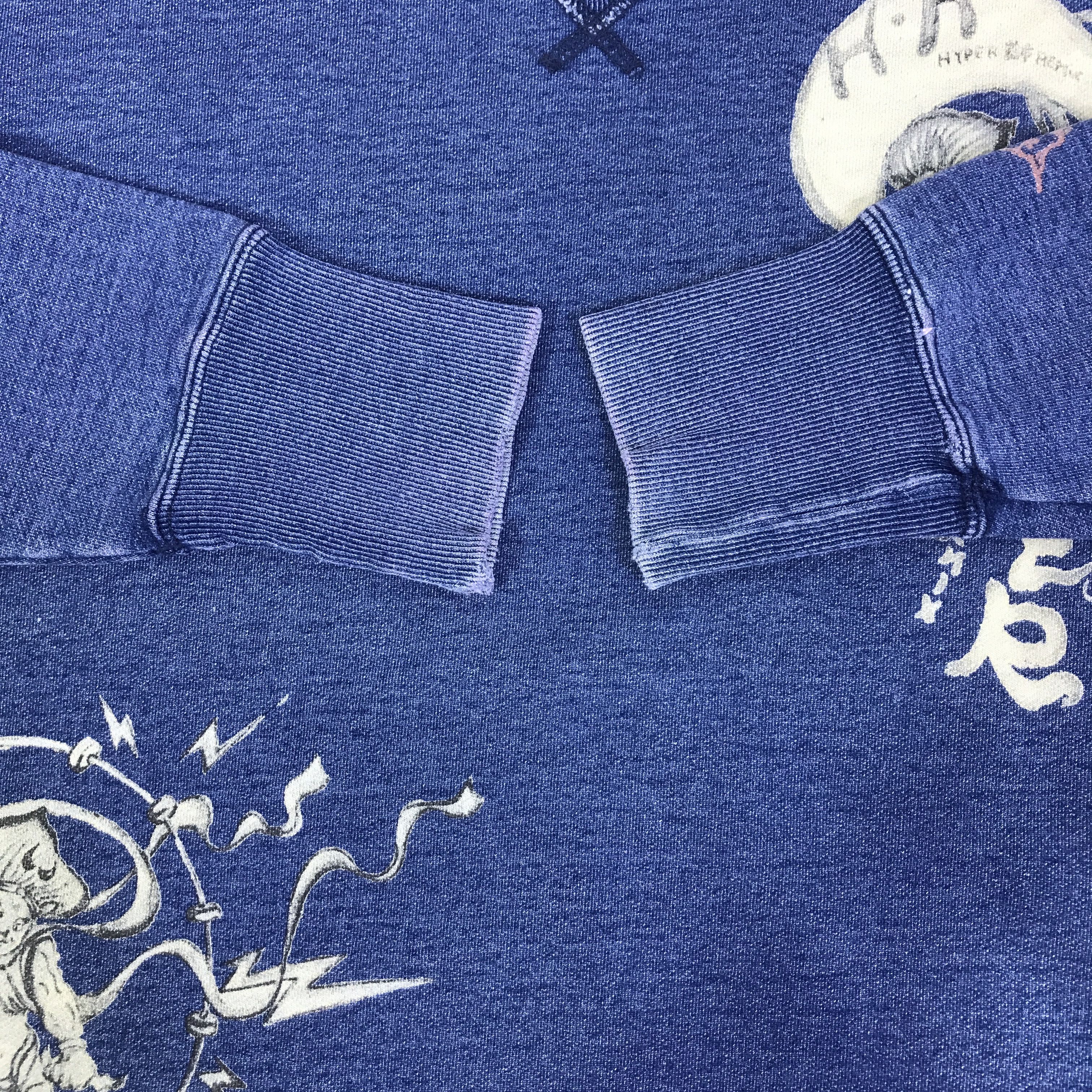 Japanese Brand JAPAN INDIGO HYPER REMIX RARE DESIGN SWEATSHIRT K87B8 Size US M / EU 48-50 / 2 - 7 Thumbnail