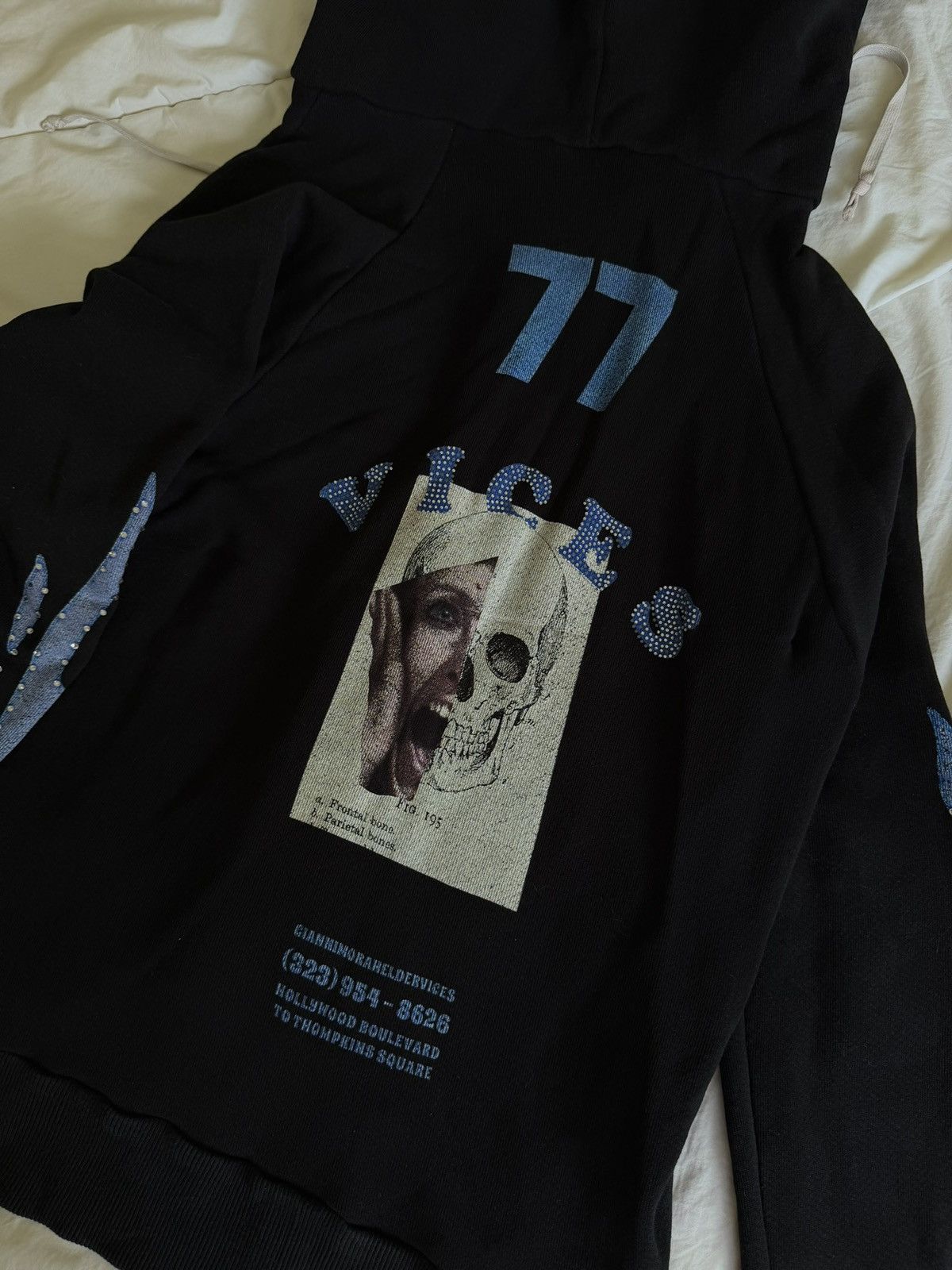 Helder Vices Gianni Mora Helder Vices Diamanté Hoodie - Medium Size US M / EU 48-50 / 2 - 4 Thumbnail