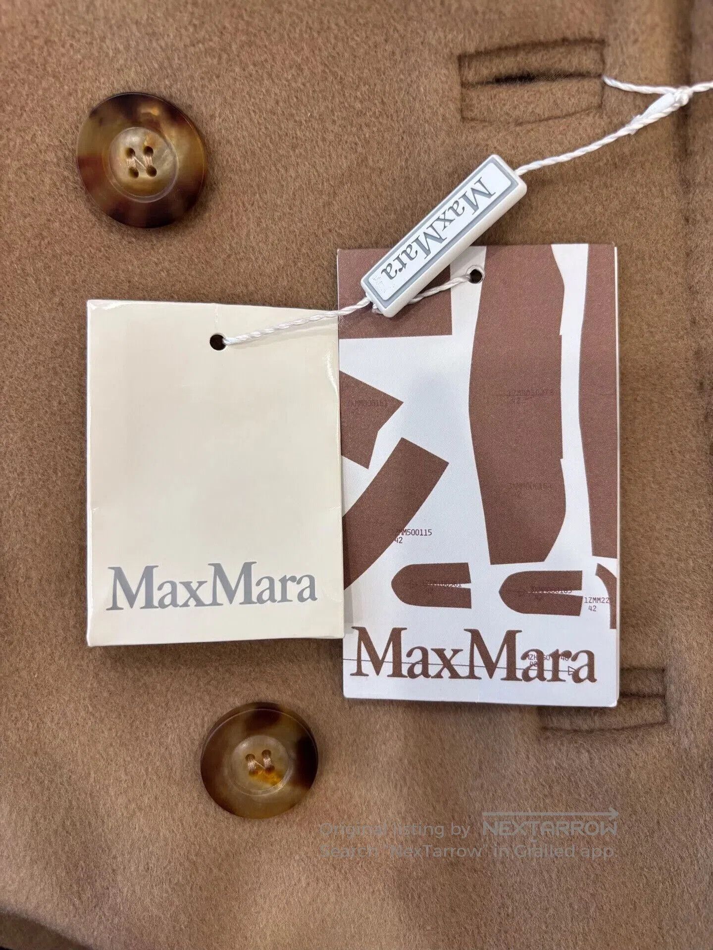 Max Mara MaxMara 101801 Women's Camel Wool Coat. Size XXS / US 00 / IT 34 - 8 Thumbnail