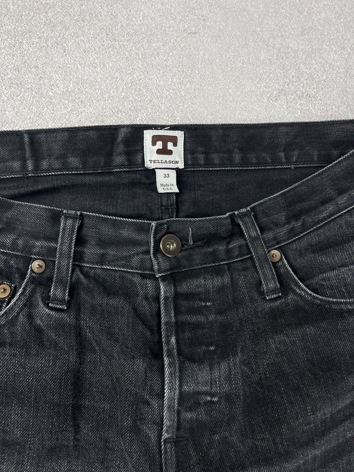 Tellason Vintage Tellason Selvedge Distressed Denim Jeans Size 33 Size US 33 - 8 Thumbnail