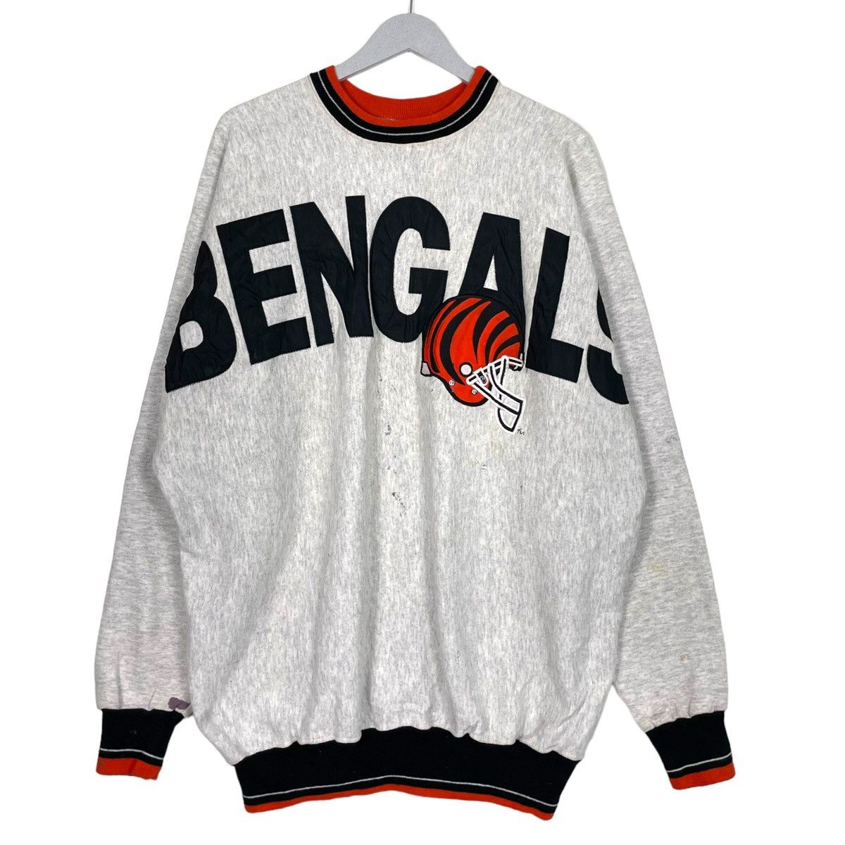 NFL × Vintage 💥VINTAGE BENGAL NFL AMERICAN FOOTBALL BIG LOGO SWEATSHIRT Size US XL / EU 56 / 4 - 1 Thumbnail