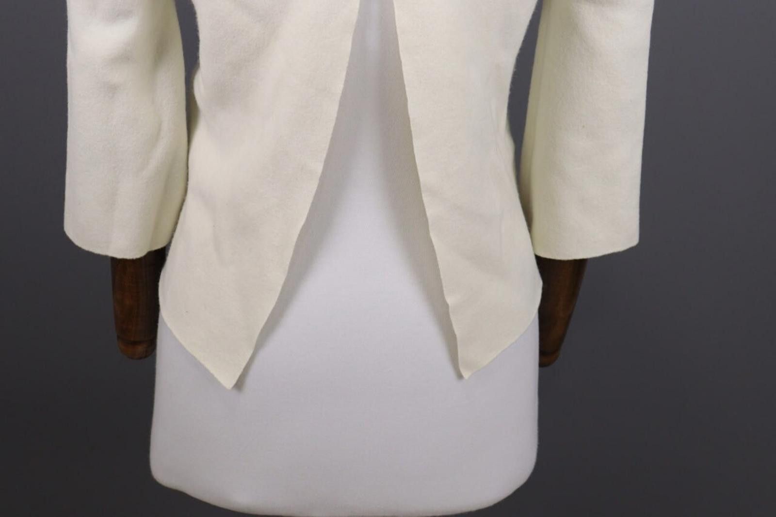 Designer Adam Lippes Beige High Neck Merino Knitted Sweater Size L Size L / US 10 / IT 46 - 10 Thumbnail