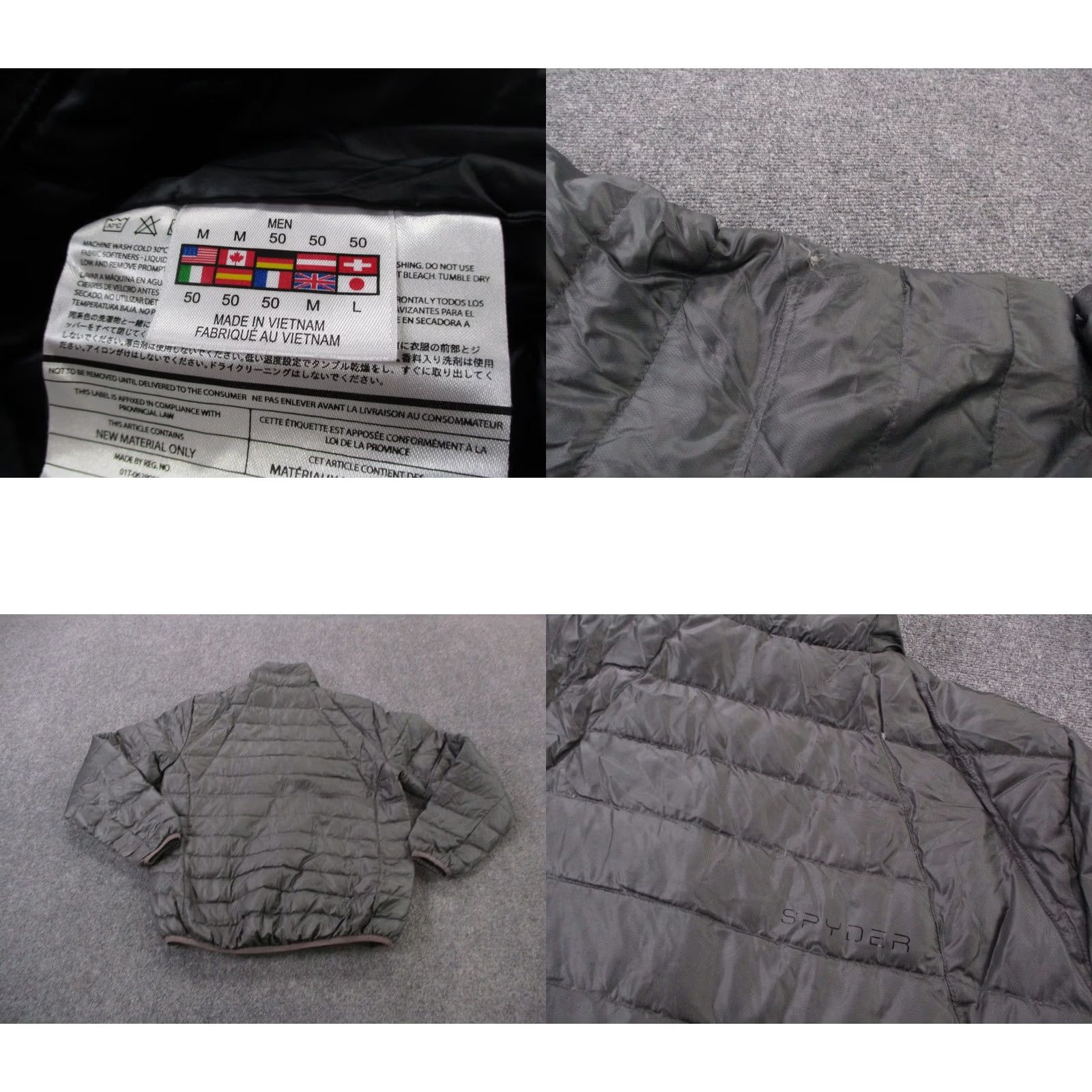 Spyder Spyder Jacket Mens M Gray Down Puffer Outdoors Hiking Quilted Logo Camping Size US M / EU 48-50 / 2 - 8 Thumbnail