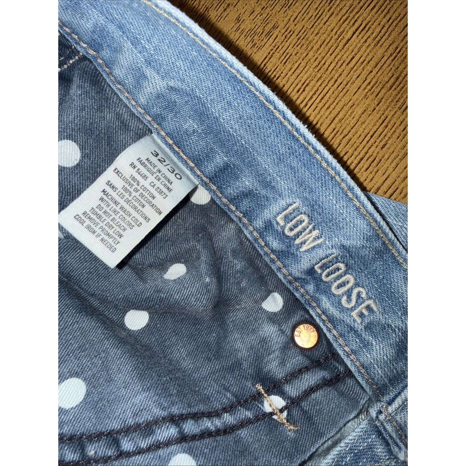 American Eagle Outfitters AE dated 2009 Men’s Distressed Plaid Patched Jeans 32x29 EUC Size US 32 / EU 48 - 8 Thumbnail