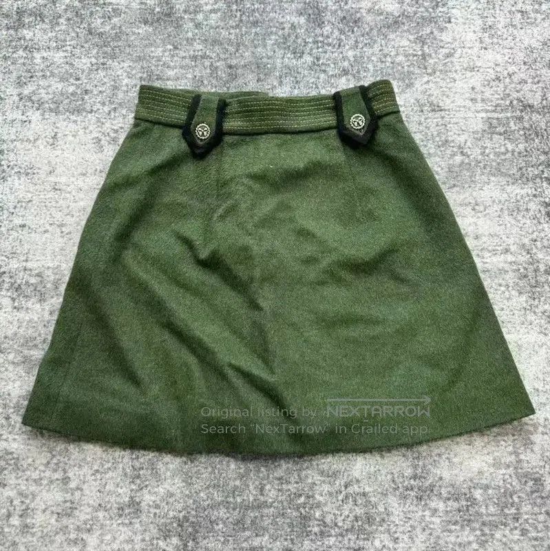 Miu Miu Miu Miu Green Cotton Ladies Skirt . Size 27" / US 4 / IT 40 - 2 Thumbnail