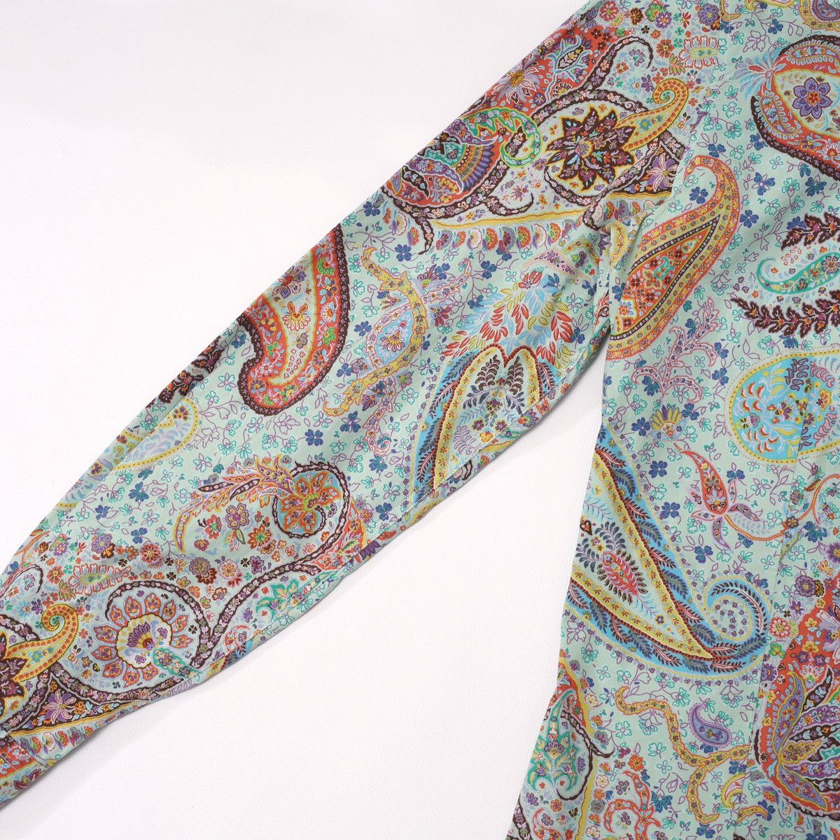 Etro Etro Printed Flowers Floral Shirt Aquamarine Size M / US 6-8 / IT 42-44 - 9 Thumbnail