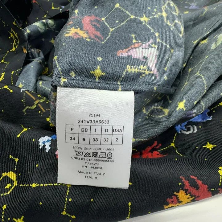 Dior Black Long Sleeve Zodiac Print Shirt 0079-2507