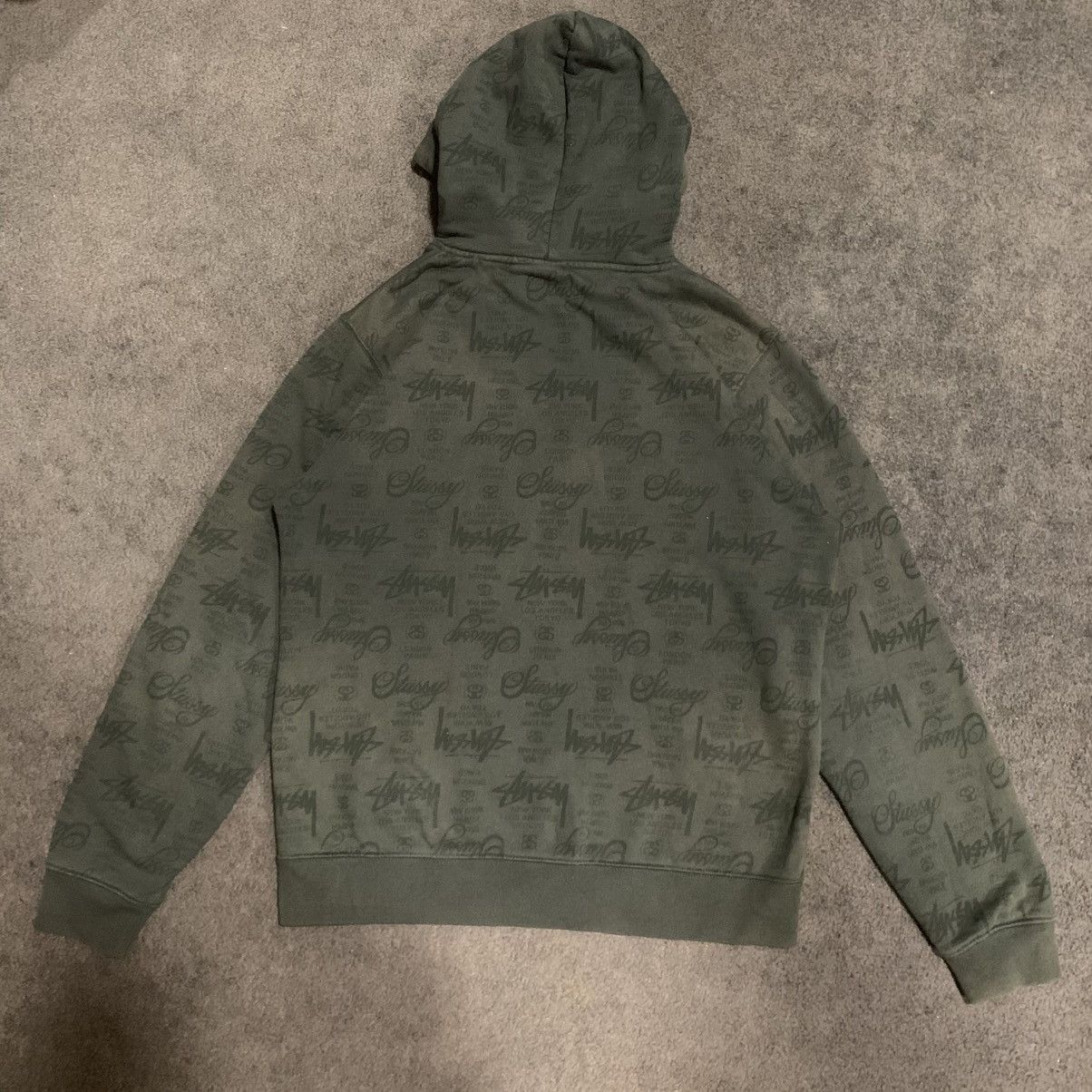 Stussy VINTAGE LATE 2000s STUSSY ALL OVER PRINT TOUR HOODIE Size US XL / EU 56 / 4 - 2 Thumbnail