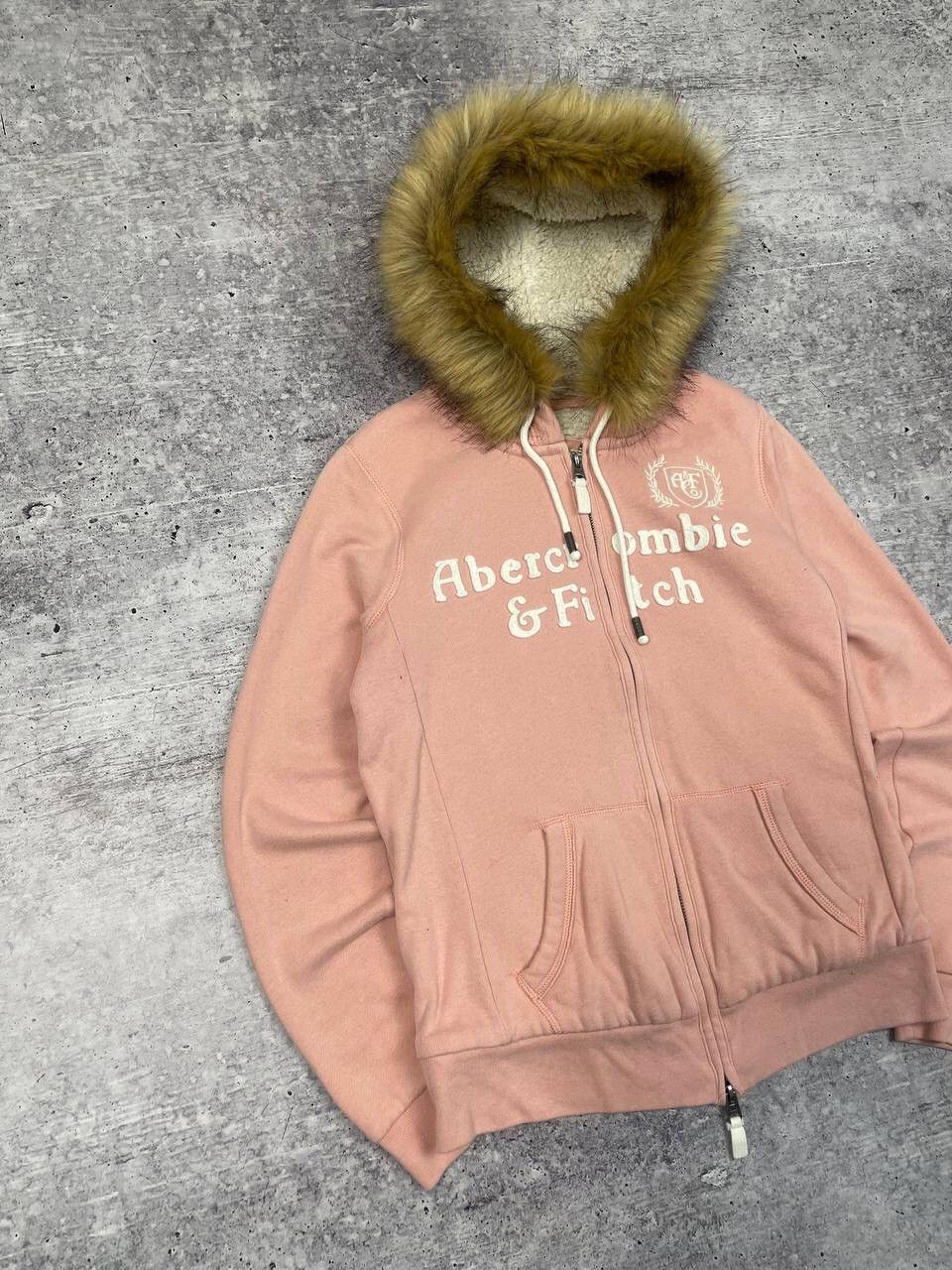 Abercrombie & Fitch Vintage Abercrombie And Fitch Faux Fur Zip Up Hoodie Y2K Size S / US 4 / IT 40 - 2 Thumbnail