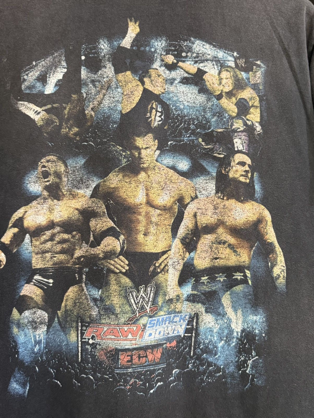 WWF Vintage ECW Raw Smack Down Wrestling Backhit Sun Faded Tee Size US L / EU 52-54 / 3 - 4 Thumbnail
