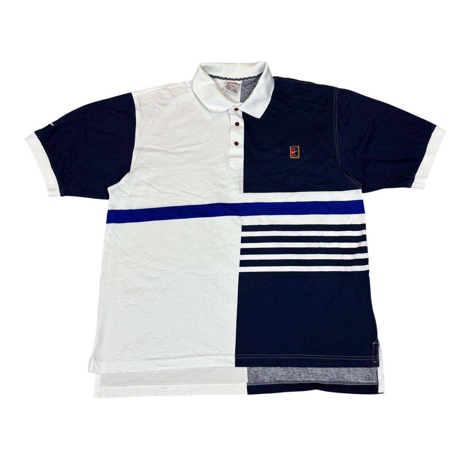 Nike VTG 90s Nike Tennis Court Classic Patch Polo Shirt Medium Size US M / EU 48-50 / 2 - 1 Thumbnail