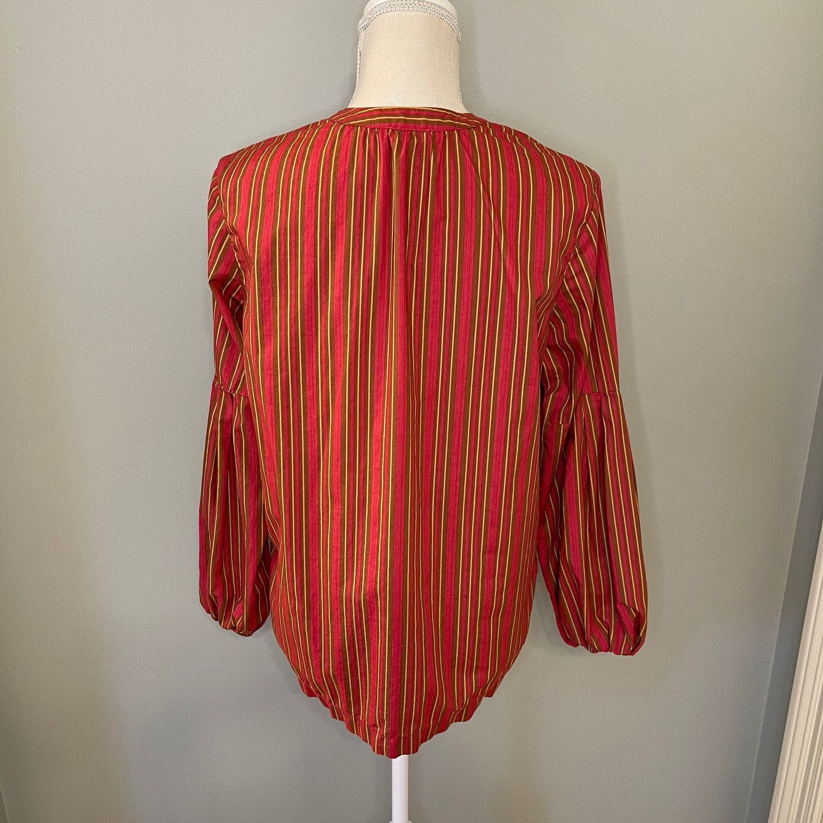 Loft LOFT Lou & Grey Striped Poplin Boho Top, M Size M / US 6-8 / IT 42-44 - 4 Thumbnail