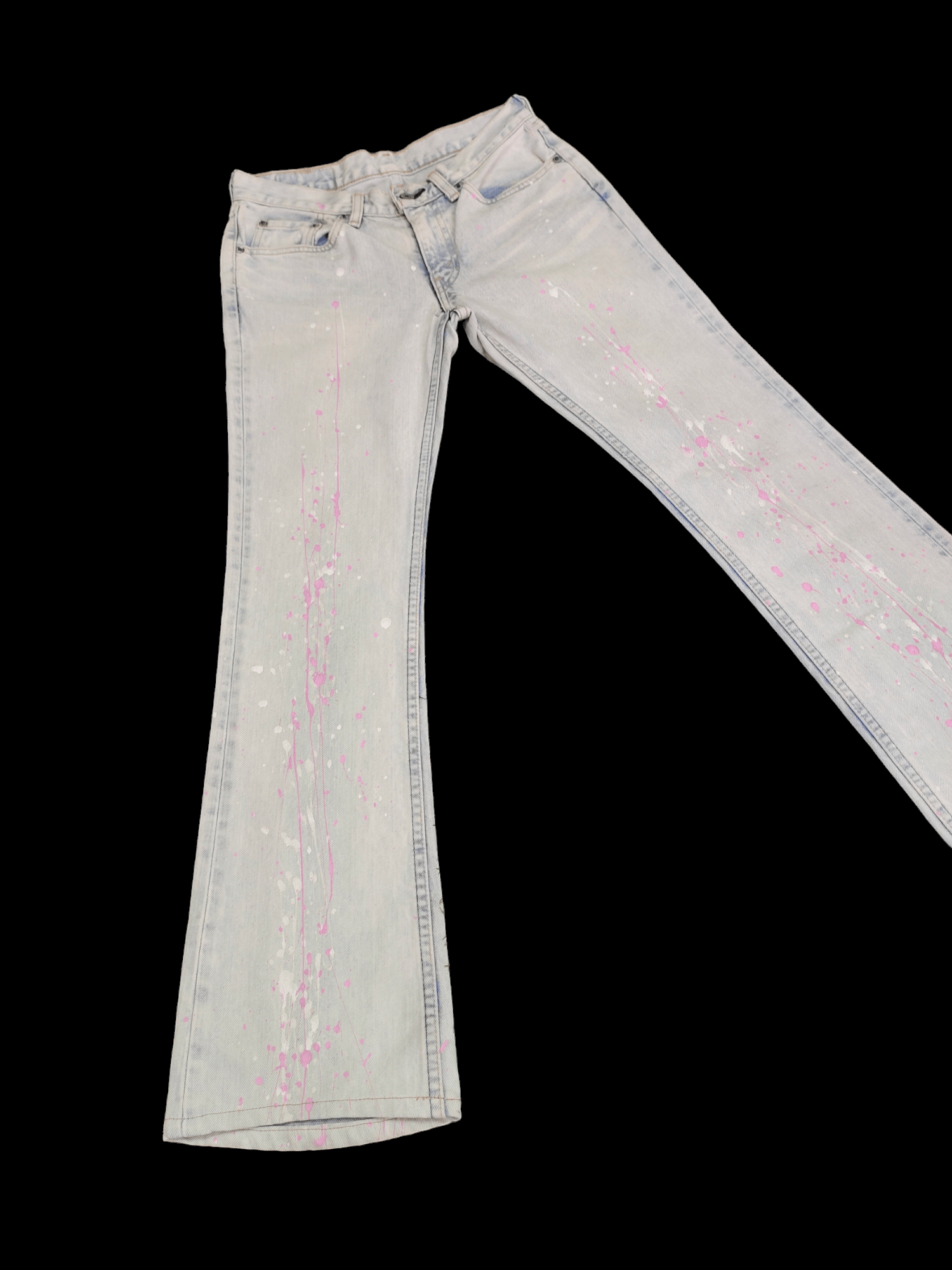 Hysteric Glamour Flare Jeans Levis Painted Low Rise Denim Jeans Boot Cut Size US 28 / EU 44 - 2 Thumbnail