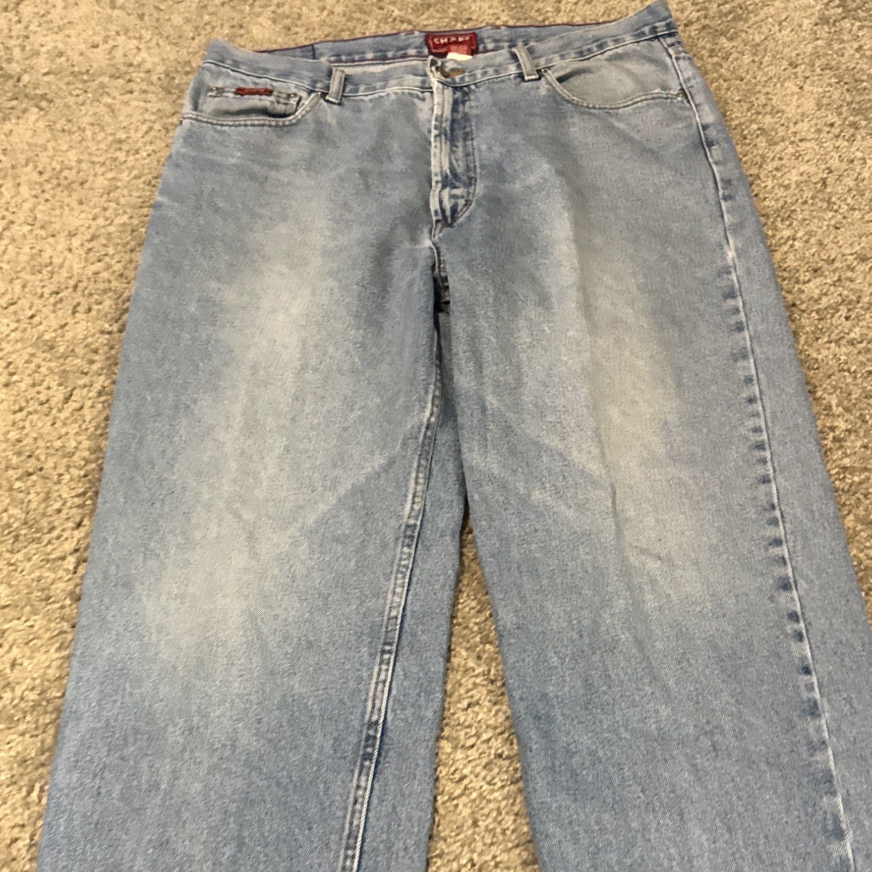 Chaps VINTAGE Chaps Ralph Lauren Jeans 90s Light Wash Straight Baggy Mens 36x30 Blue 90s Size US 36 / EU 52 - 5 Thumbnail