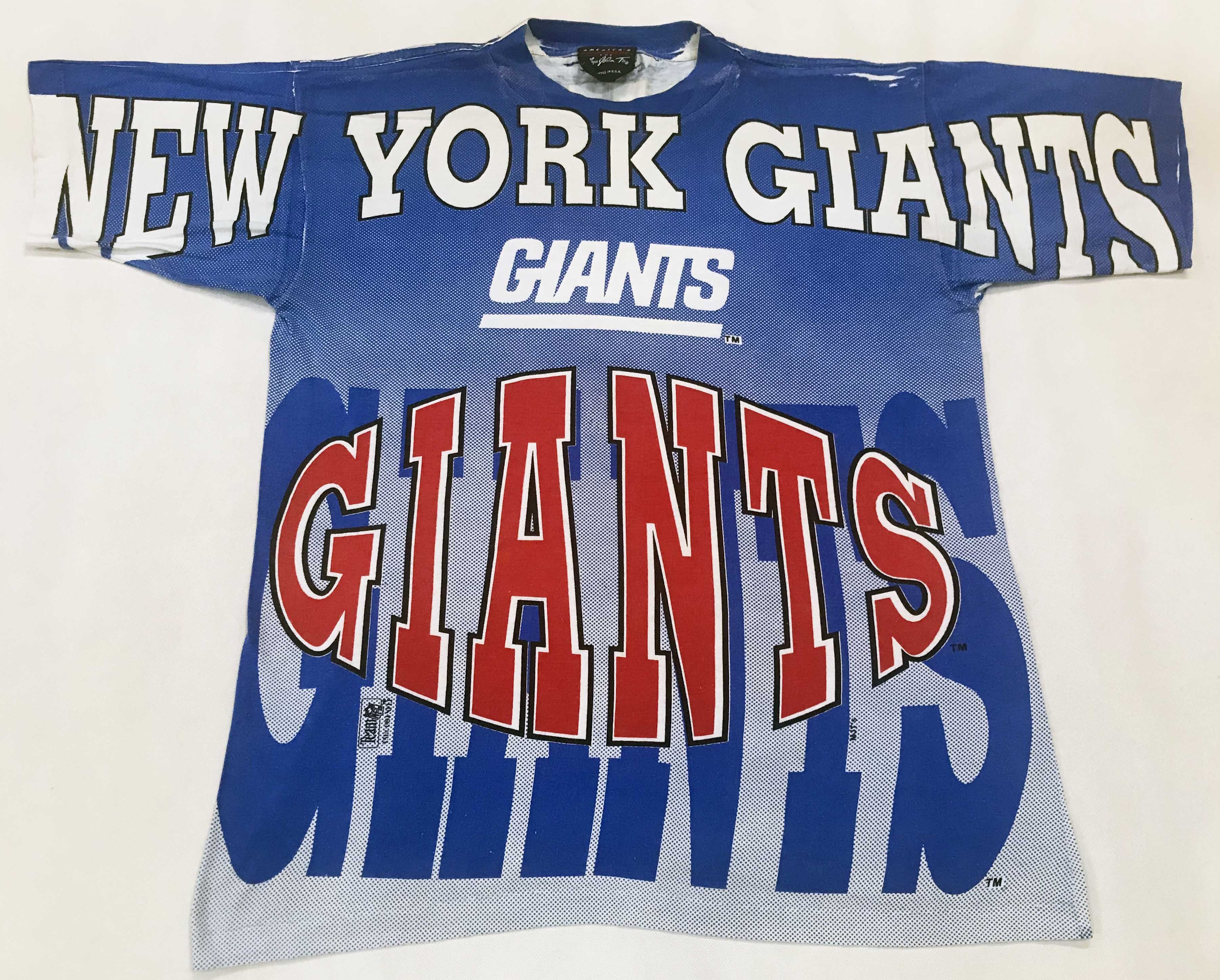 VINTAGE NFL NY GIANTS TEE SHIRT 1991 SIZE MEDIUM MADE IN