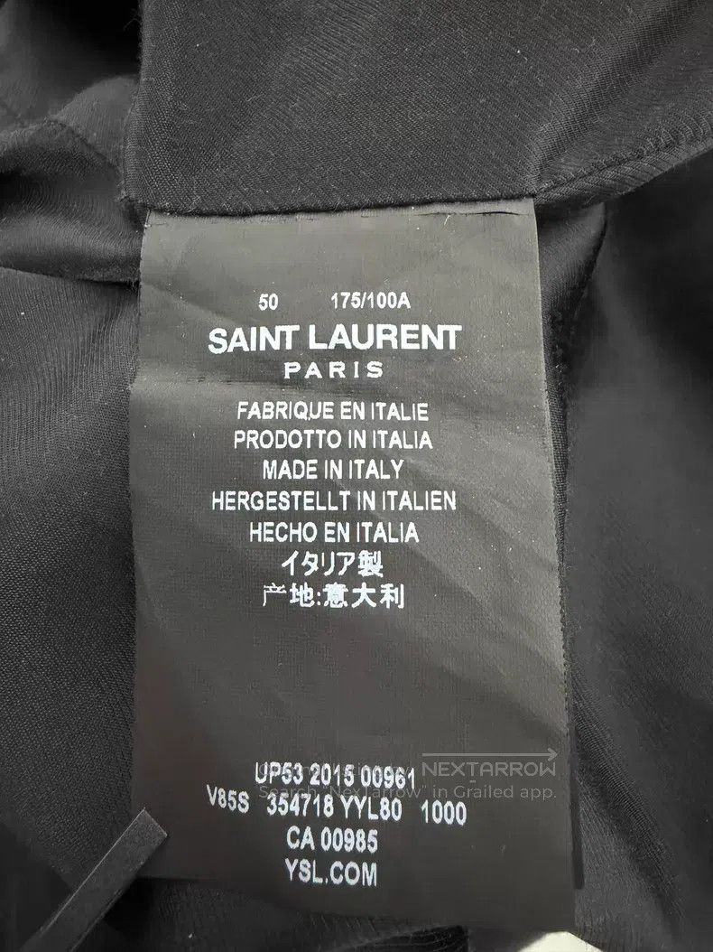 Saint Laurent Paris Saint Laurent Paris Black and White Patchwork Baseball Jac Size US M / EU 48-50 / 2 - 6 Thumbnail