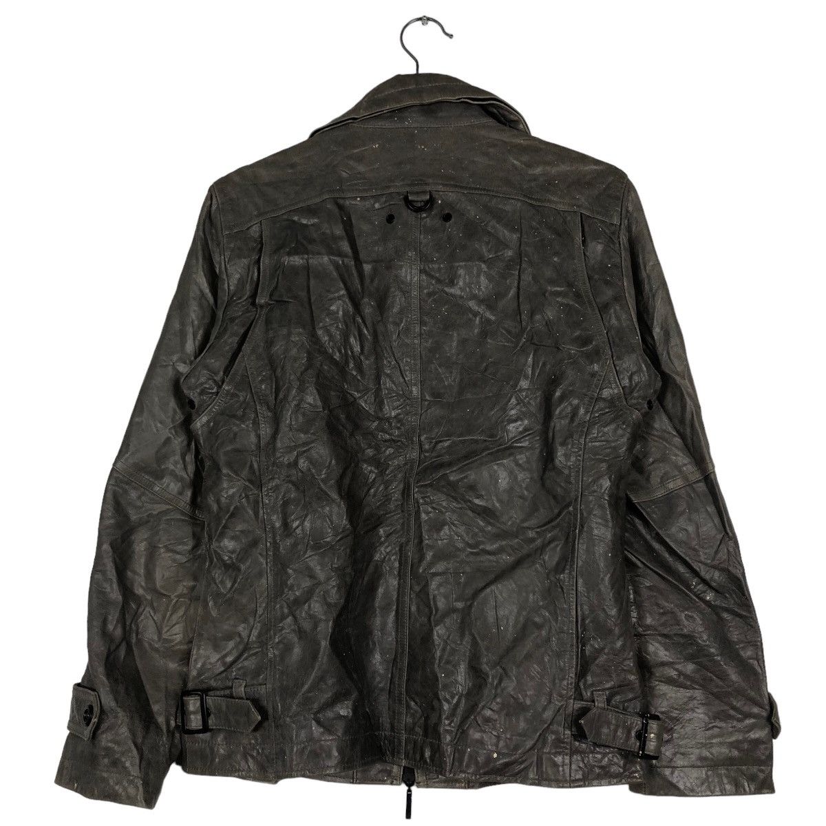 Japanese Brand 🔥Vintage Biker Jacket Leather ASM Japan Issey Miyake Size US M / EU 48-50 / 2 - 8 Thumbnail