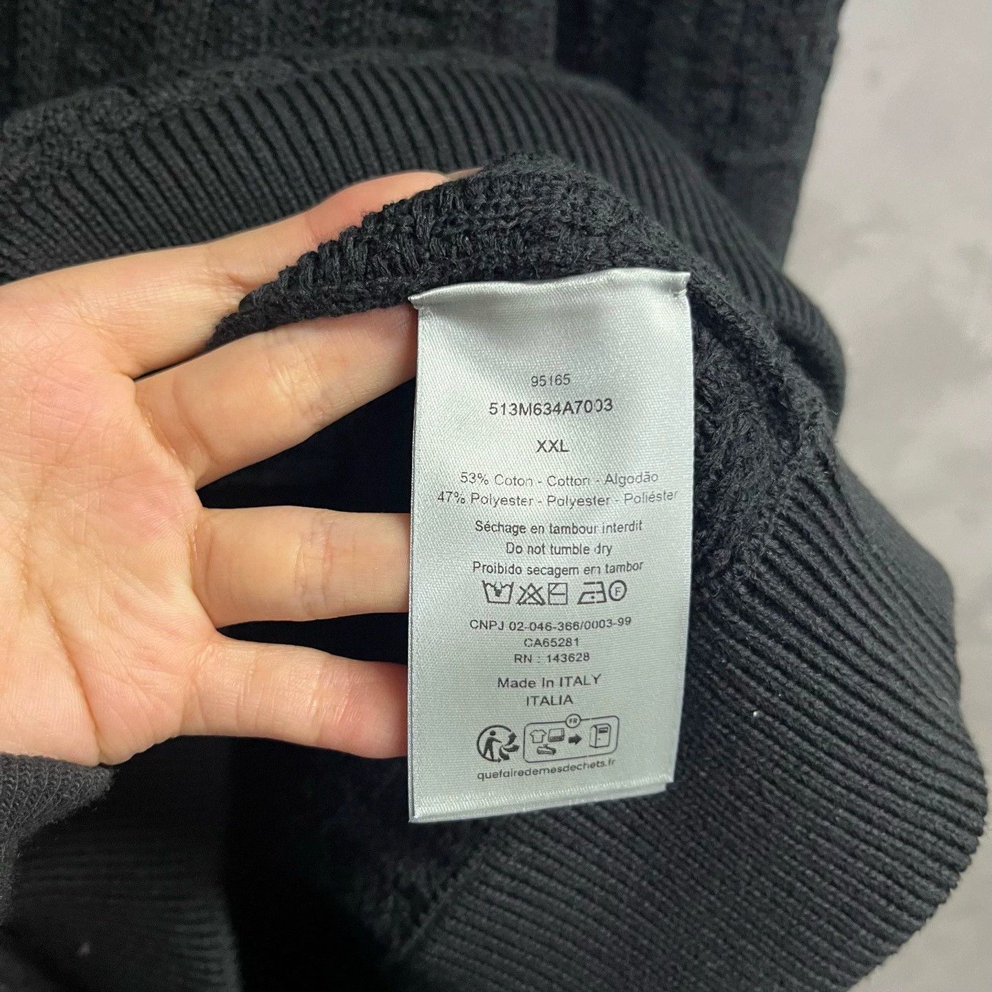 Dior dior black knit crew neck sweater Size US XXL / EU 58 / 5 - 4 Thumbnail